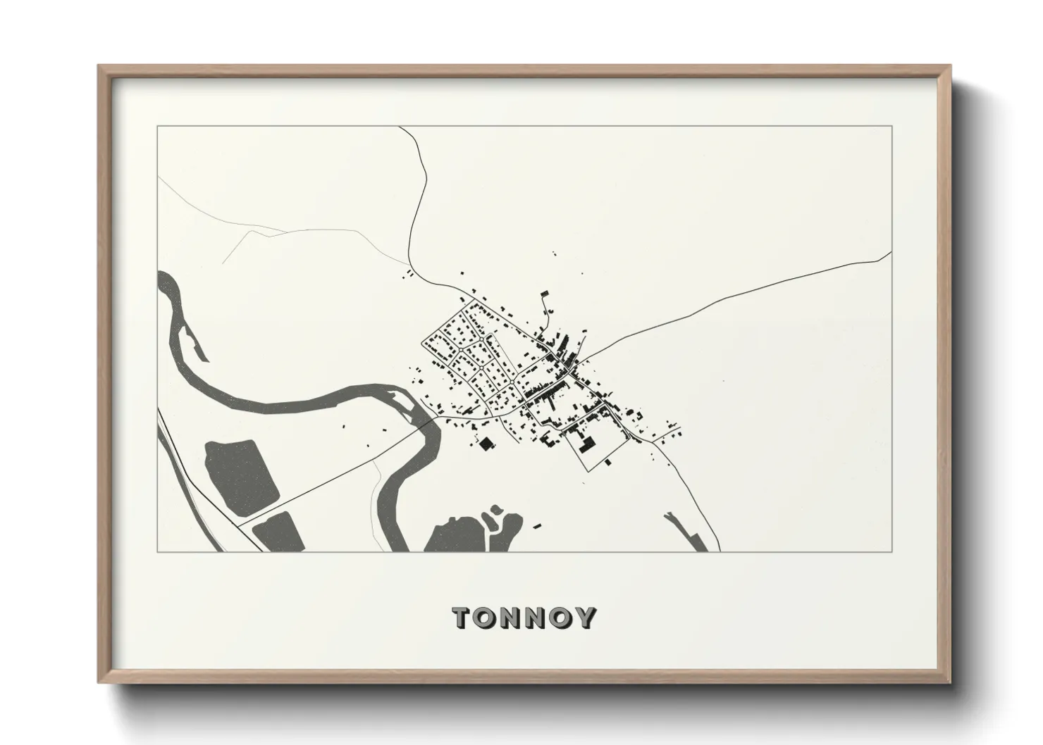 Une affiche de carte sur Tonnoy