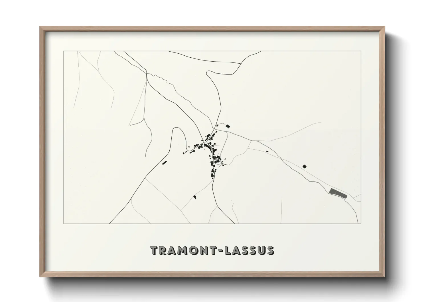 Une affiche de carte sur Tramont-Lassus