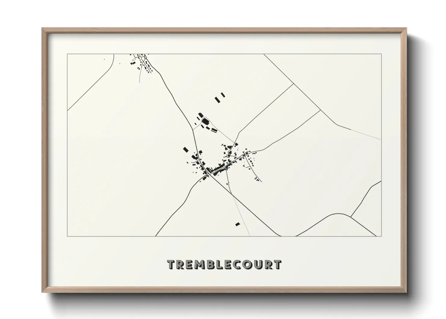 Une affiche de carte sur Tremblecourt