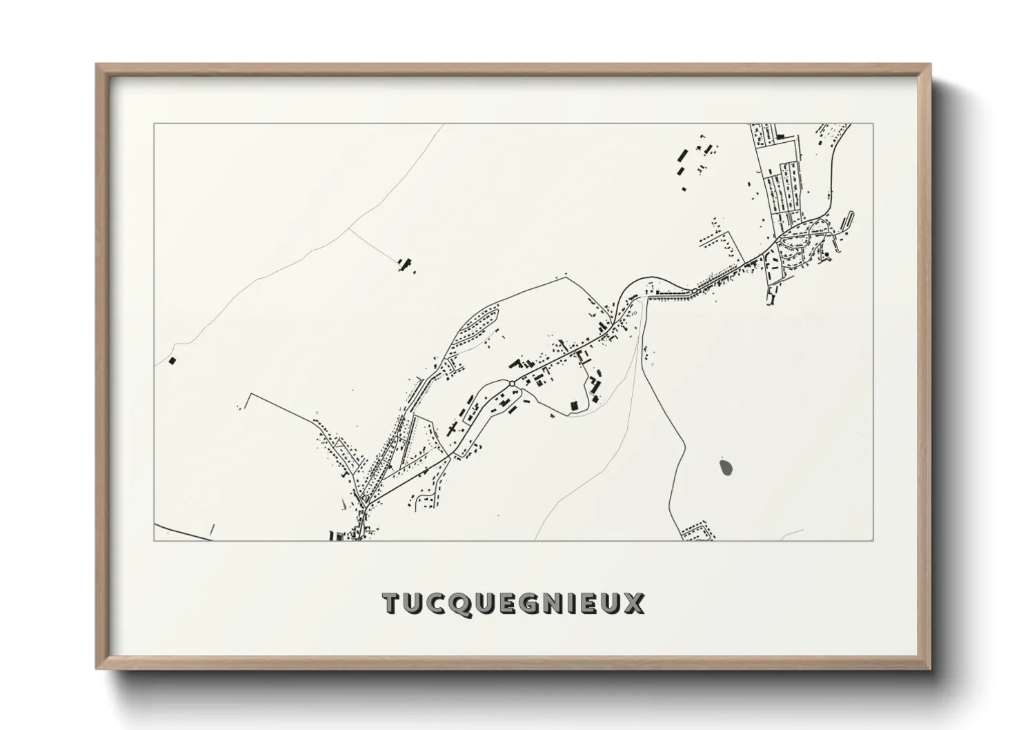 Une affiche de carte sur Tucquegnieux