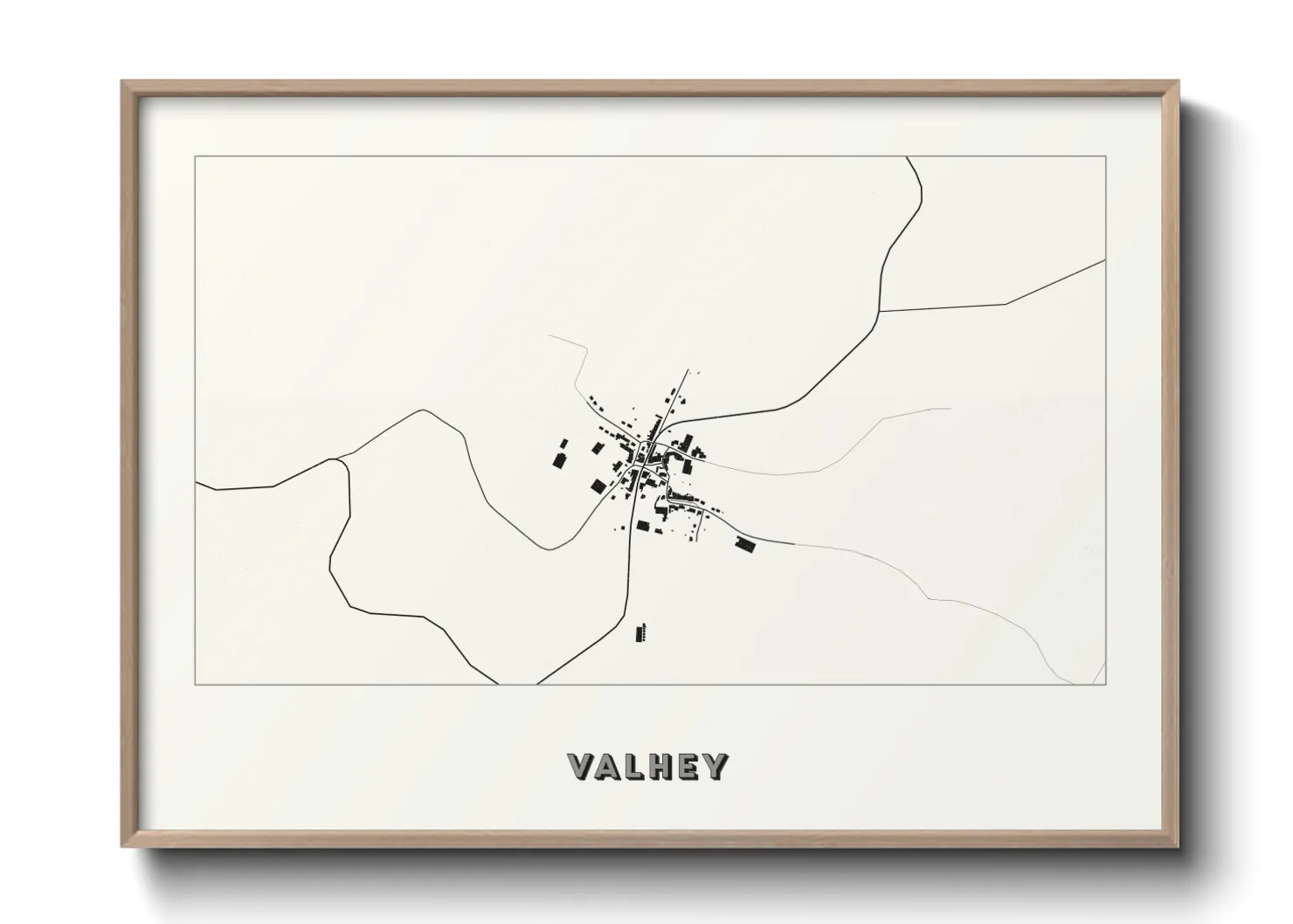 Une affiche de carte sur Valhey