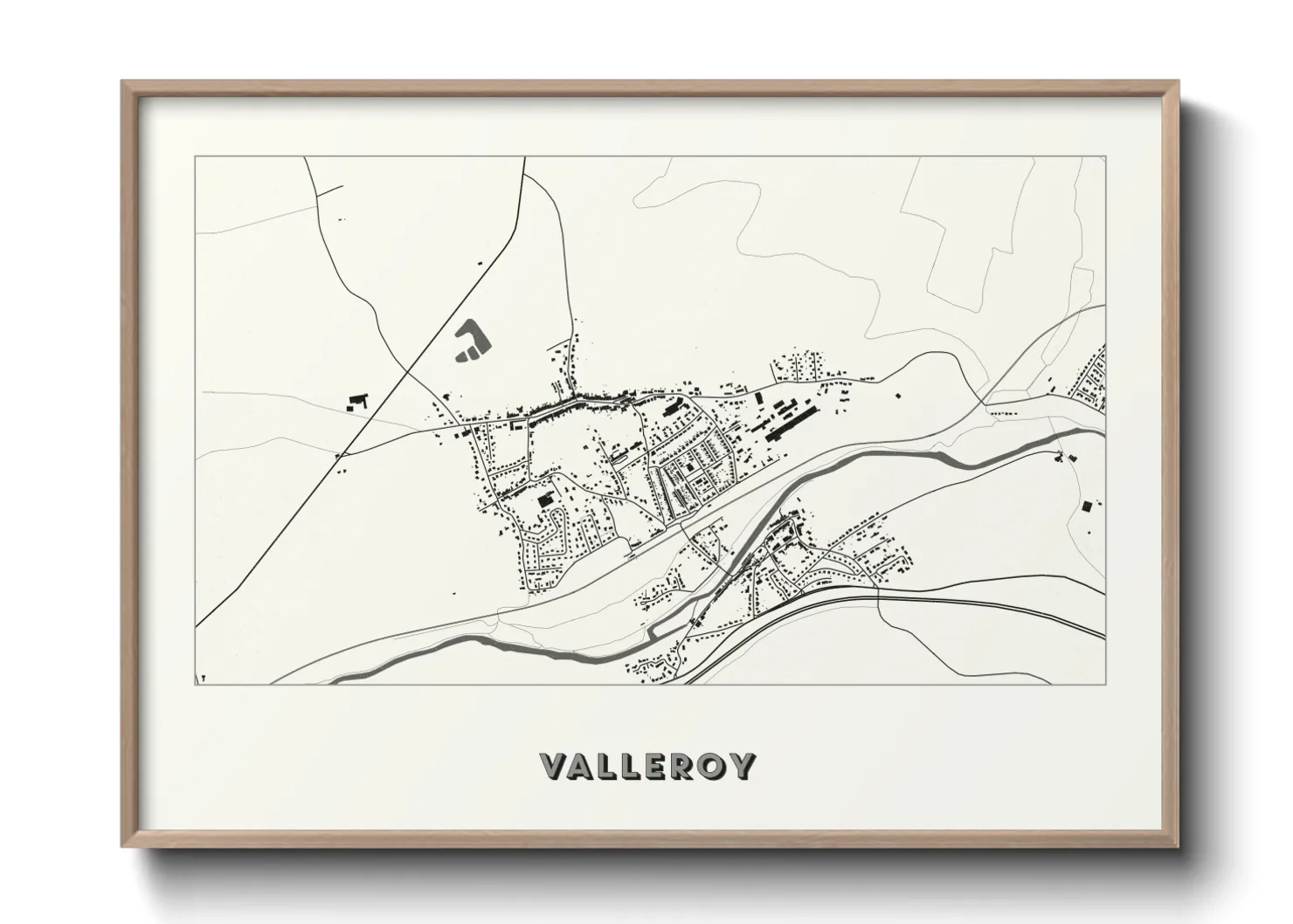 Une affiche de carte sur Valleroy
