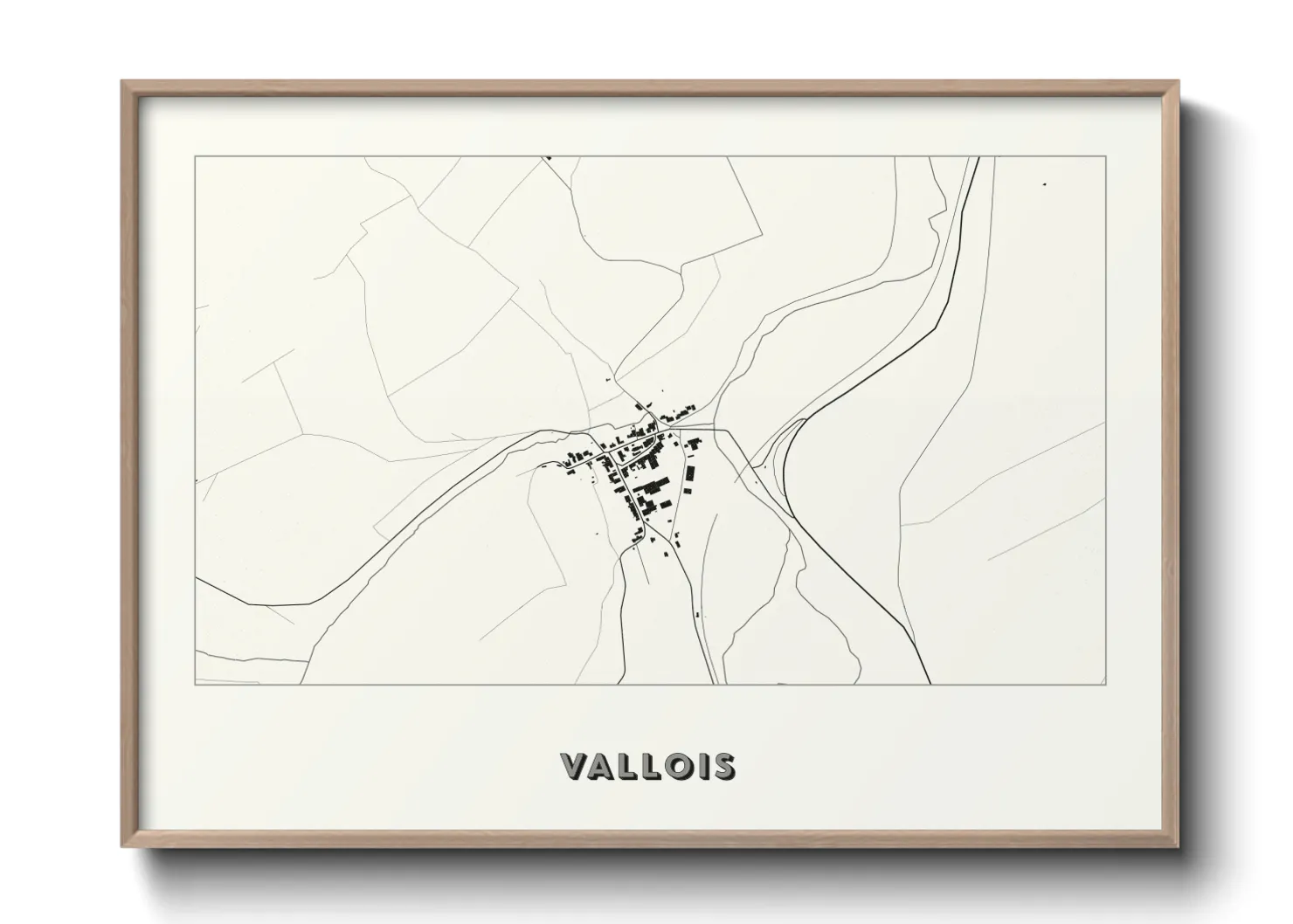 Une affiche de carte sur Vallois