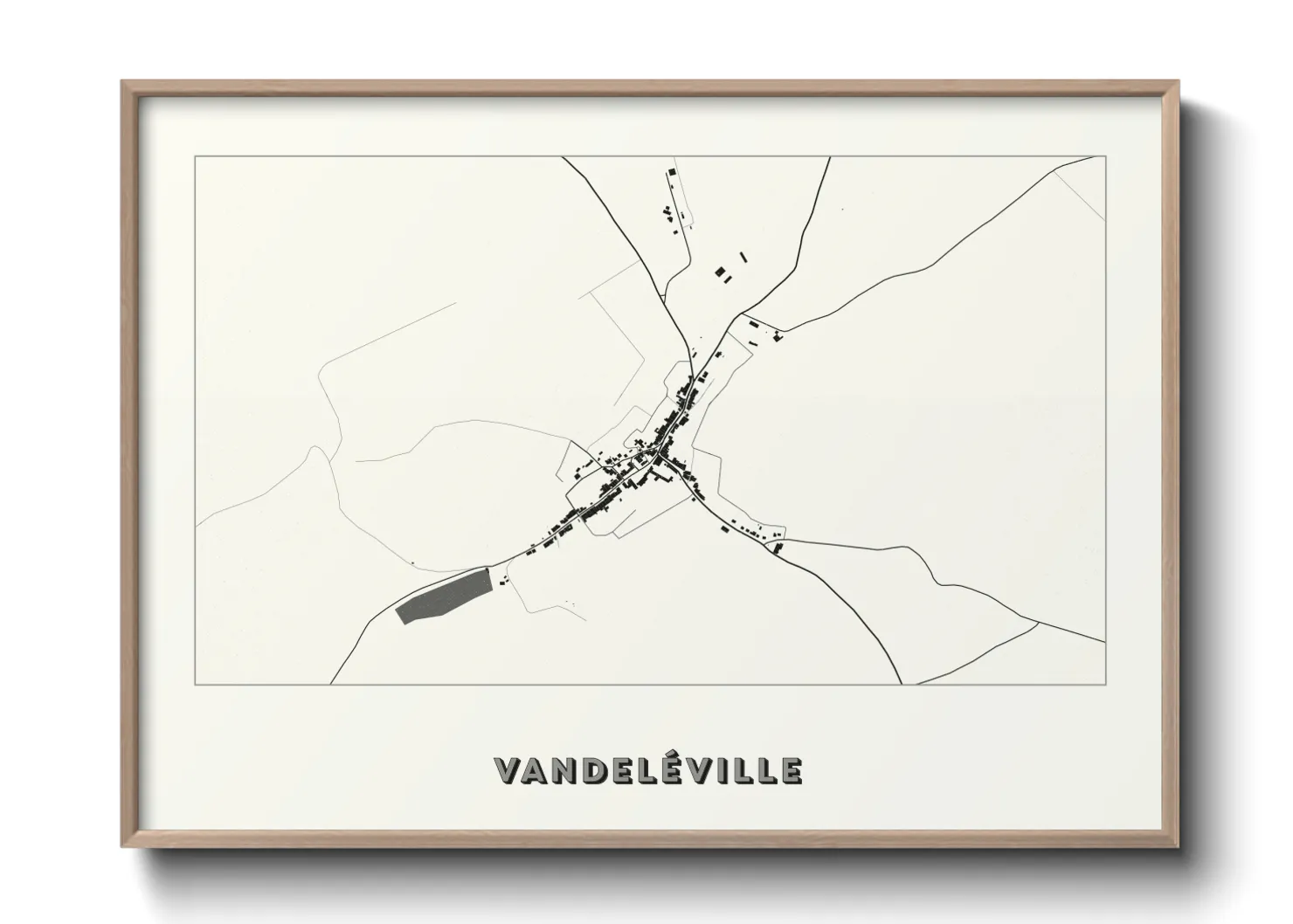 Une affiche de carte sur Vandeléville