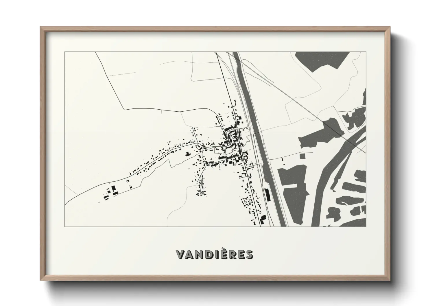 Une affiche de carte sur Vandières
