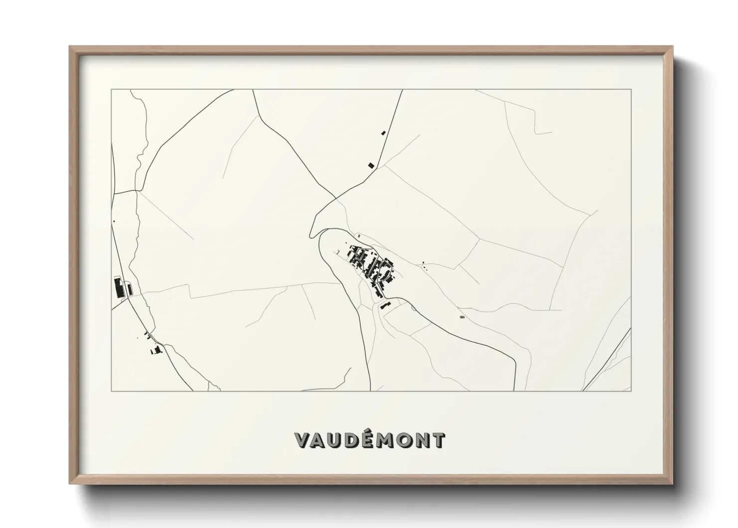 Une affiche de carte sur Vaudémont