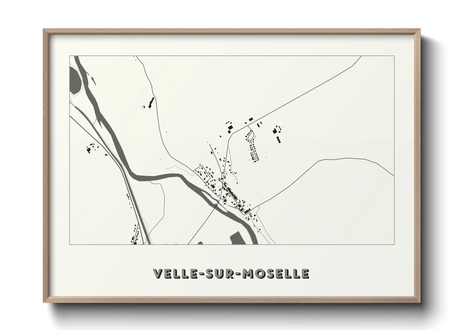 Une affiche de carte sur Velle-sur-Moselle
