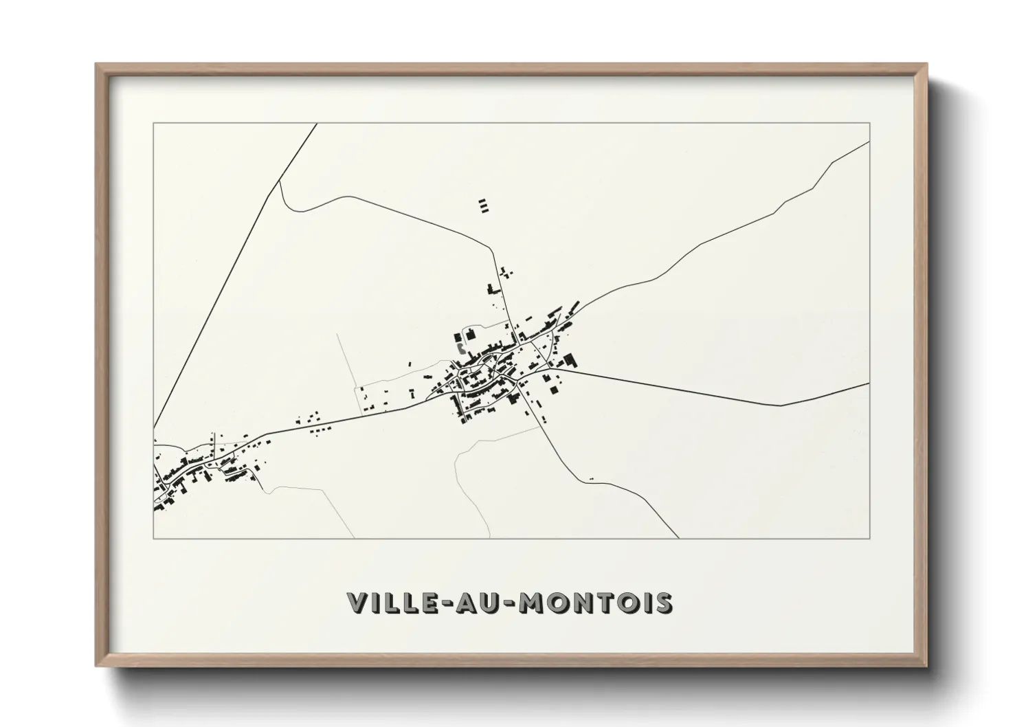 Une affiche de carte sur Ville-au-Montois