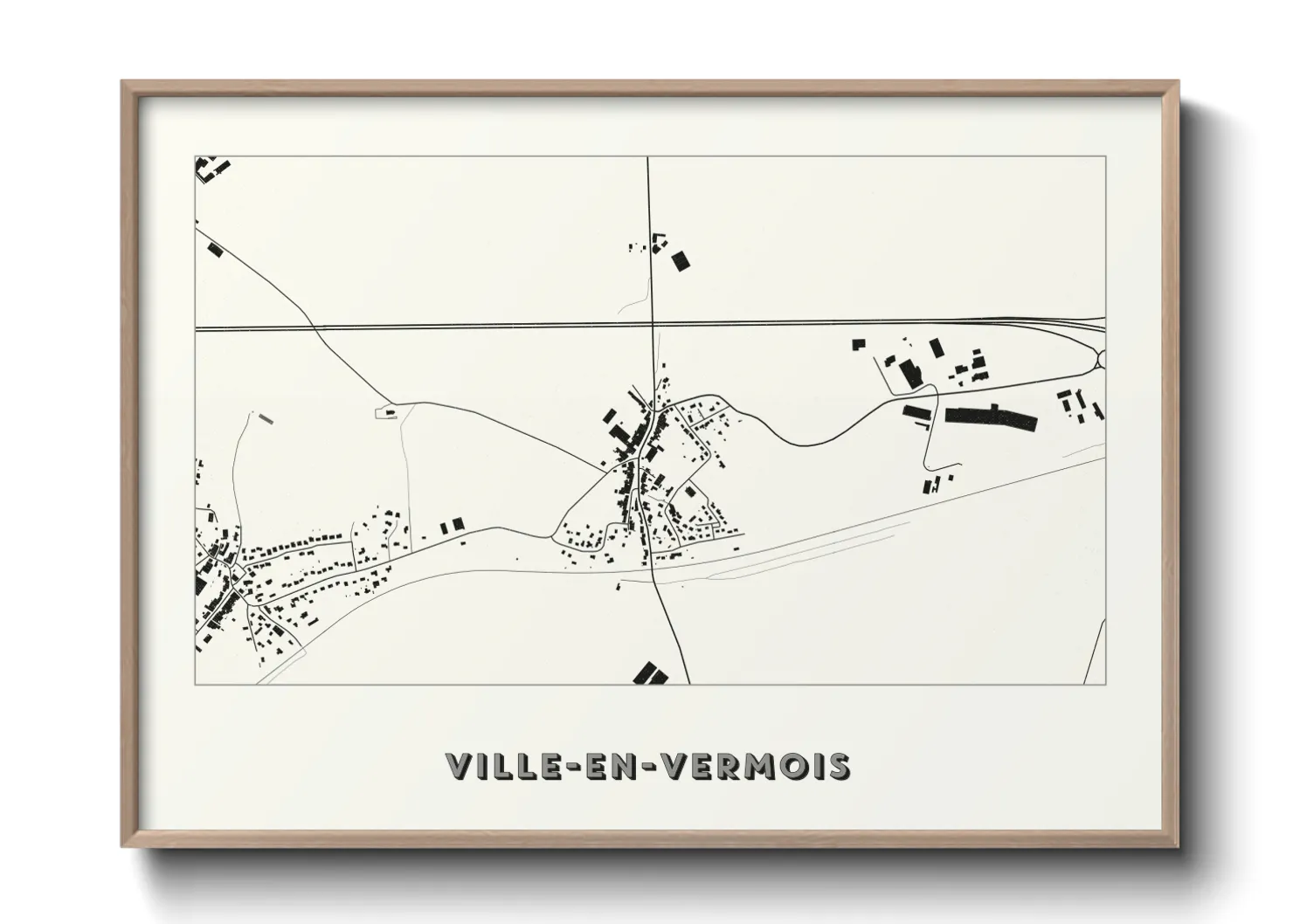 Une affiche de carte sur Ville-en-Vermois
