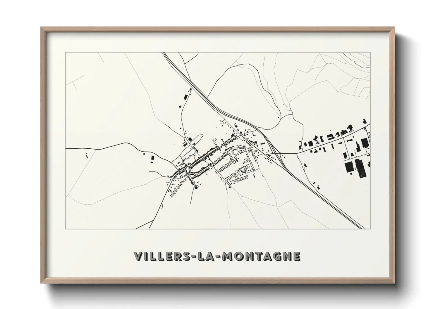Une affiche de carte sur Villers-la-Montagne