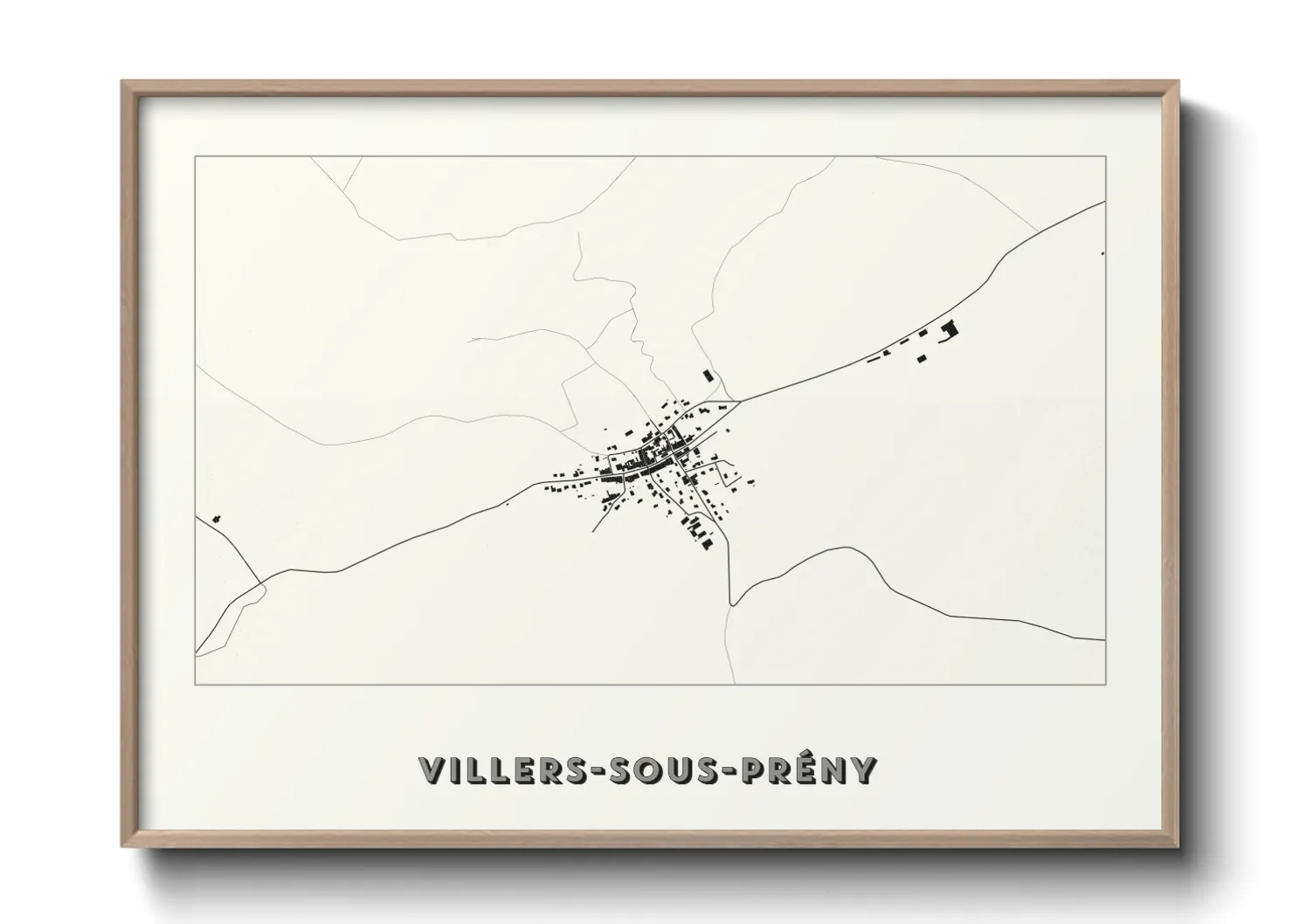 Une affiche de carte sur Villers-sous-Prény