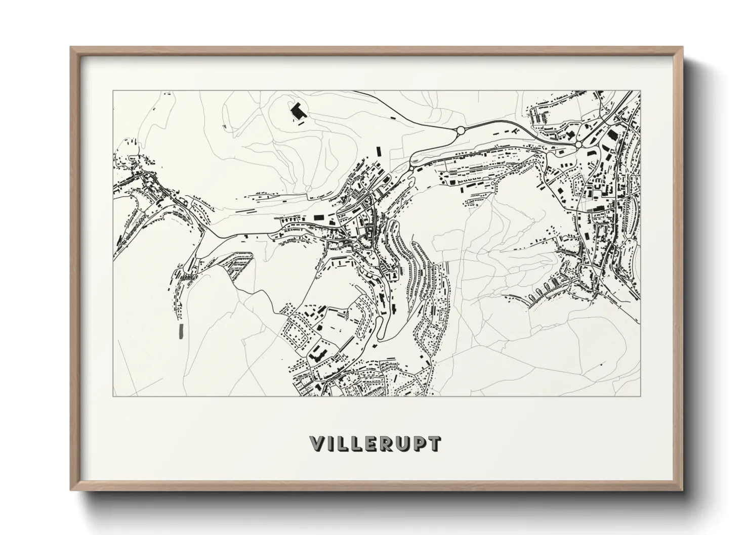 Une affiche de carte sur Villerupt