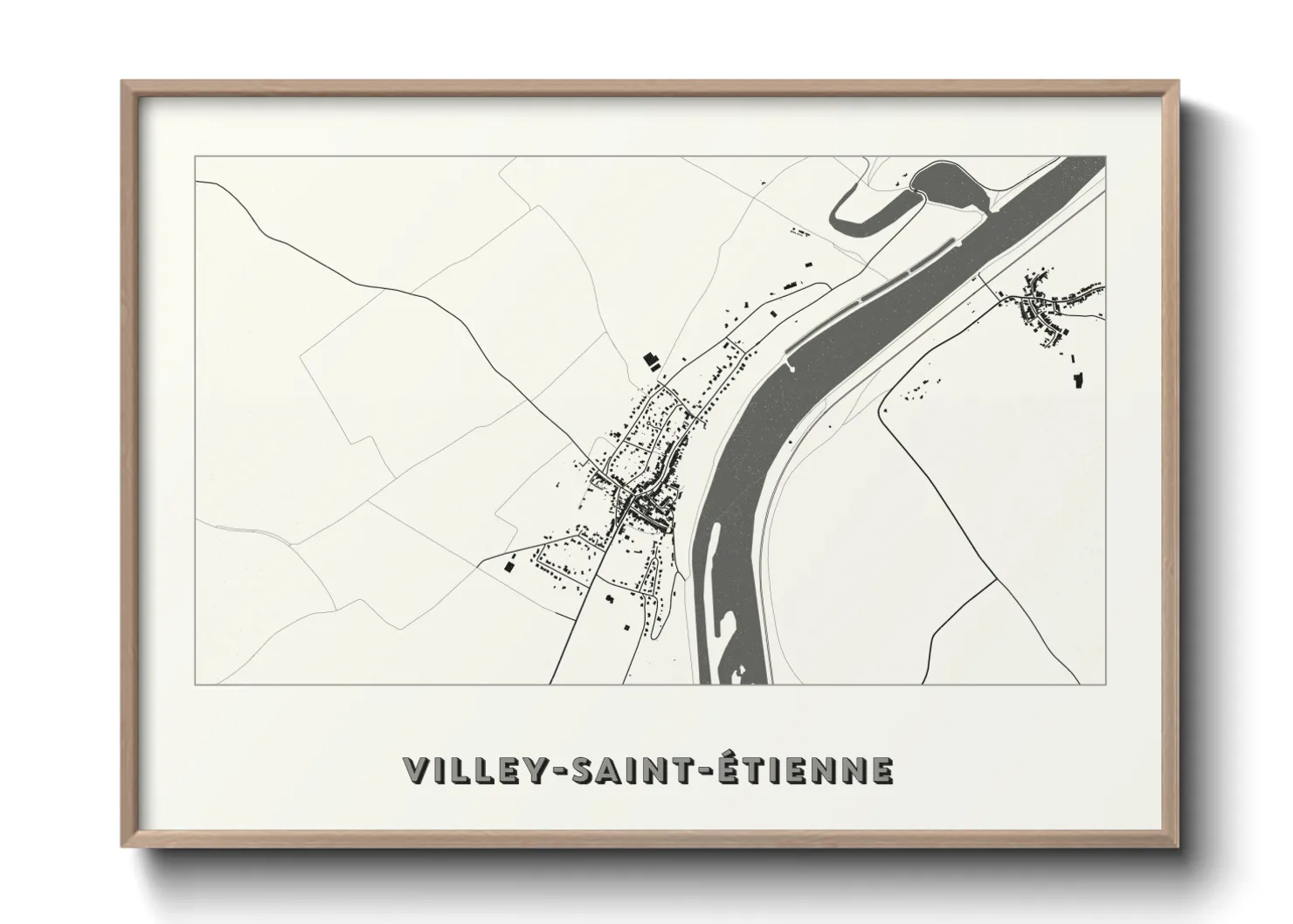 Une affiche de carte sur Villey-Saint-Étienne