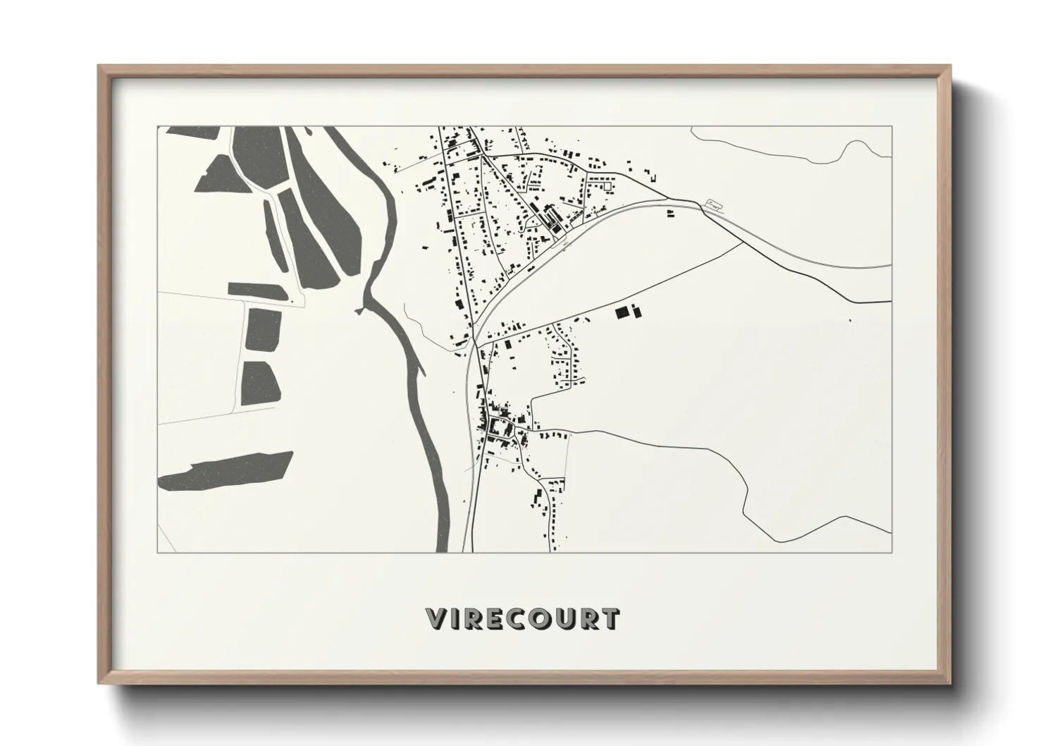 Une affiche de carte sur Virecourt
