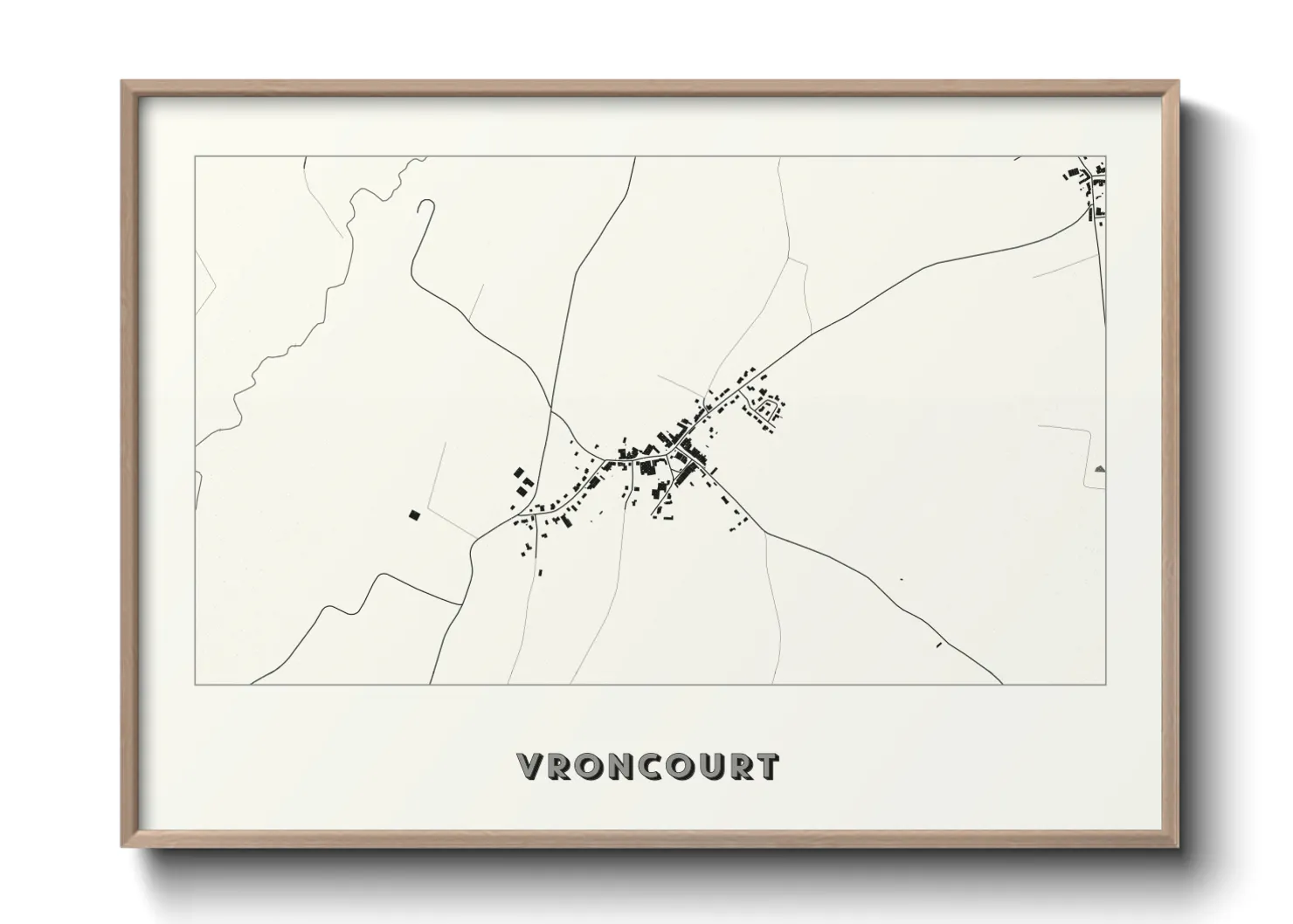 Une affiche de carte sur Vroncourt