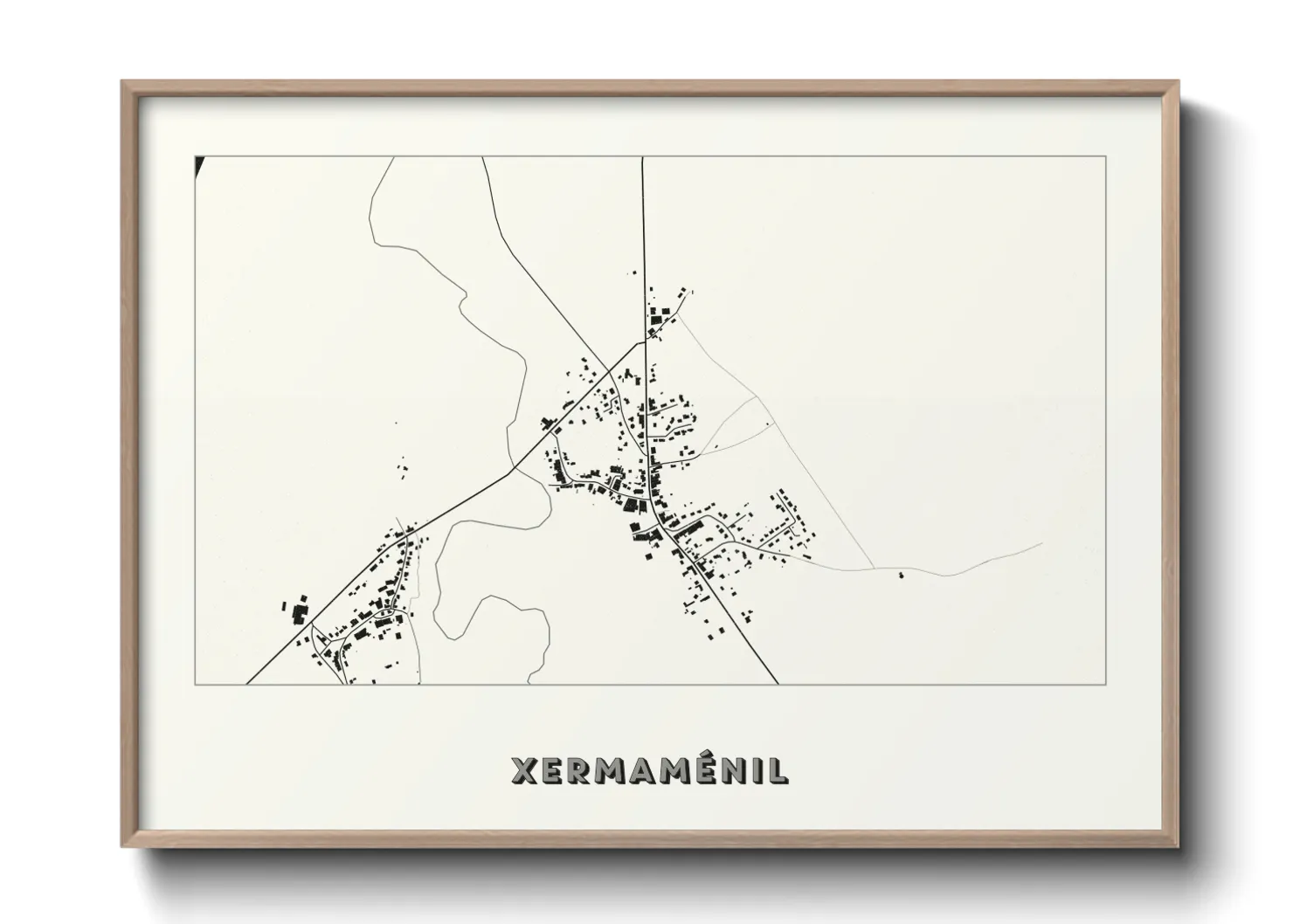 Une affiche de carte sur Xermaménil