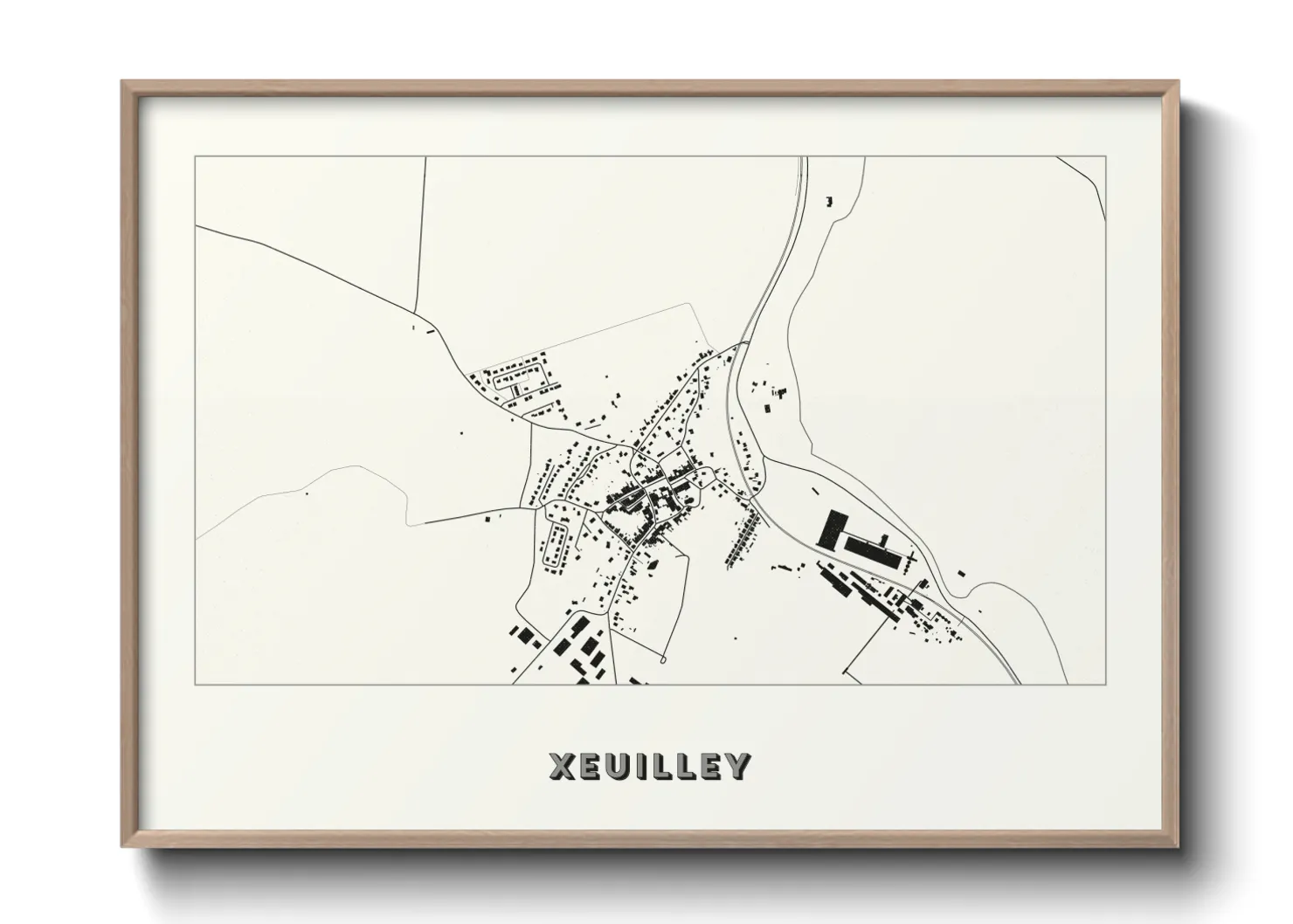 Une affiche de carte sur Xeuilley