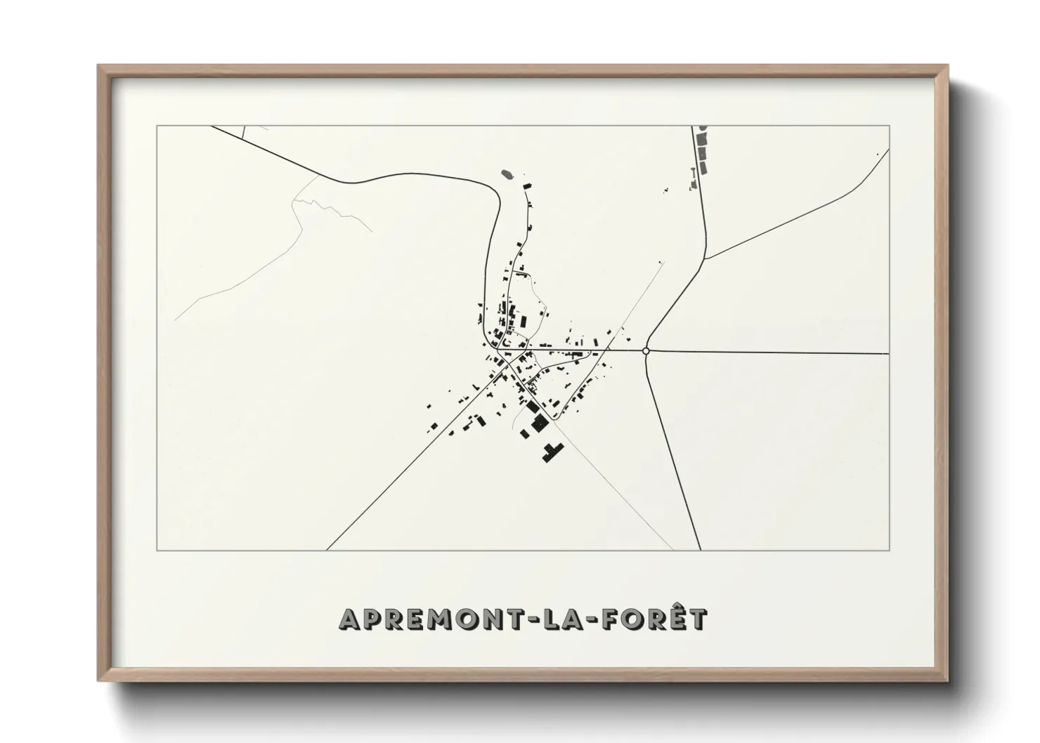 Une affiche de carte sur Apremont-la-Forêt