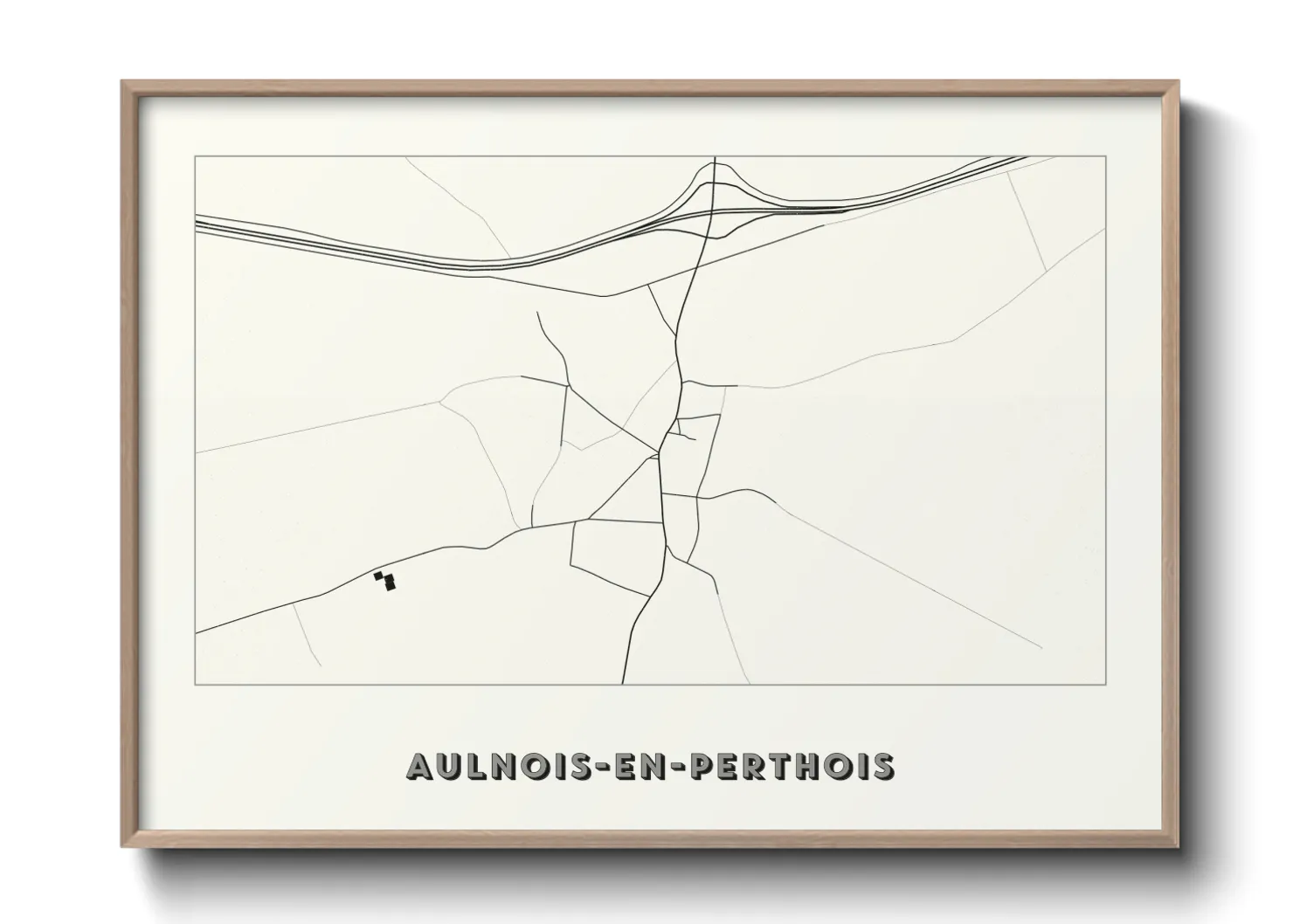 Une affiche de carte sur Aulnois-en-Perthois
