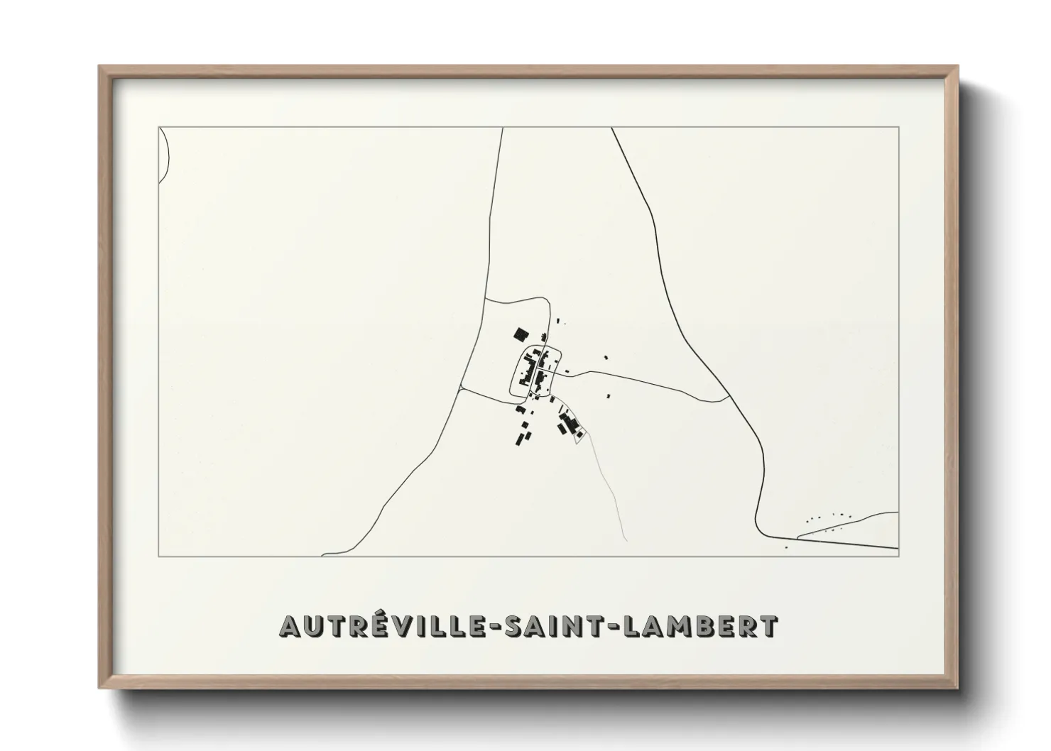 Une affiche de carte sur Autréville-Saint-Lambert