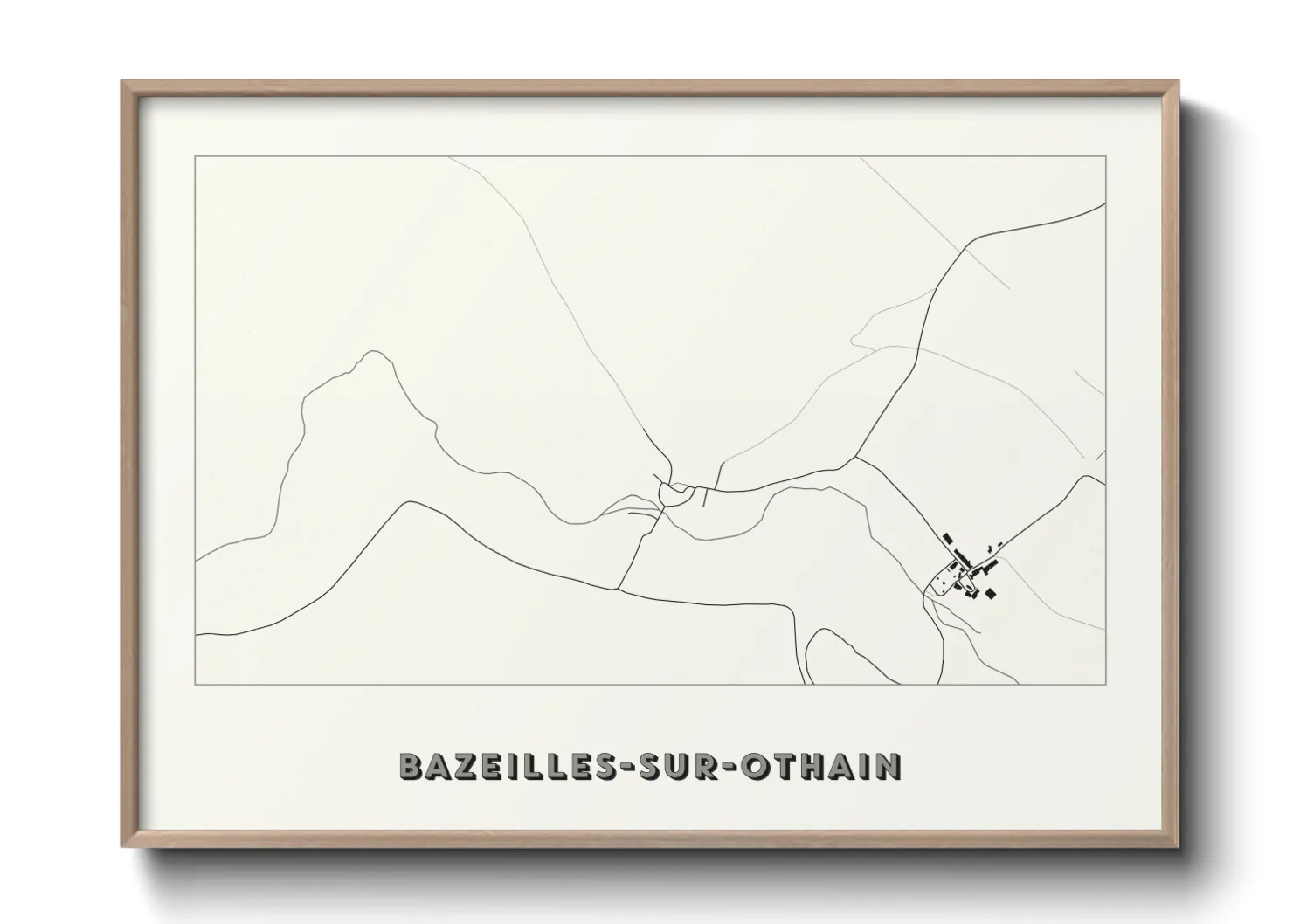 Une affiche de carte sur Bazeilles-sur-Othain