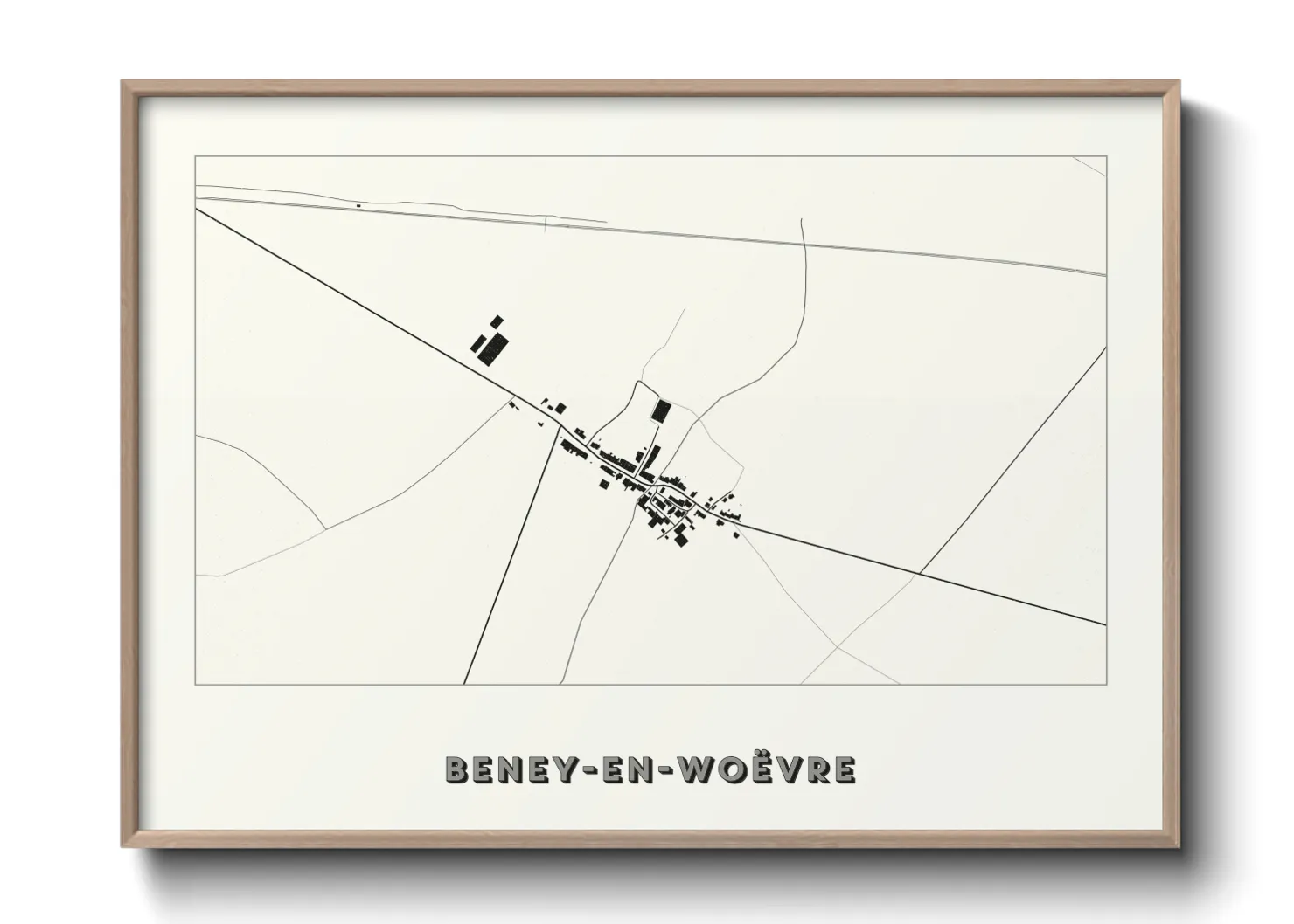 Une affiche de carte sur Beney-en-Woëvre