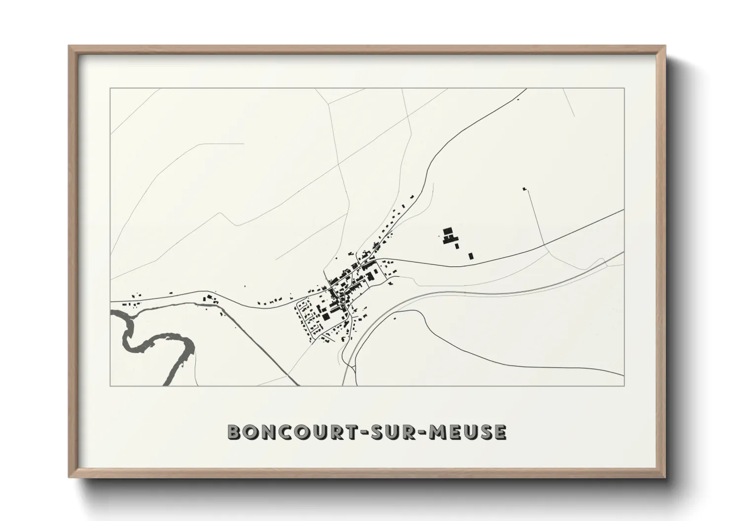 Une affiche de carte sur Boncourt-sur-Meuse