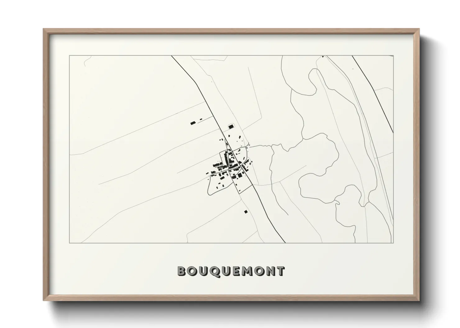 Une affiche de carte sur Bouquemont