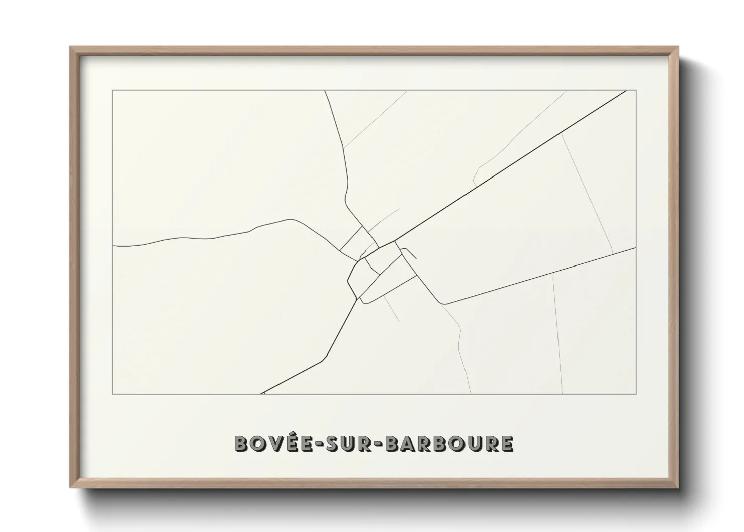 Une affiche de carte sur Bovée-sur-Barboure