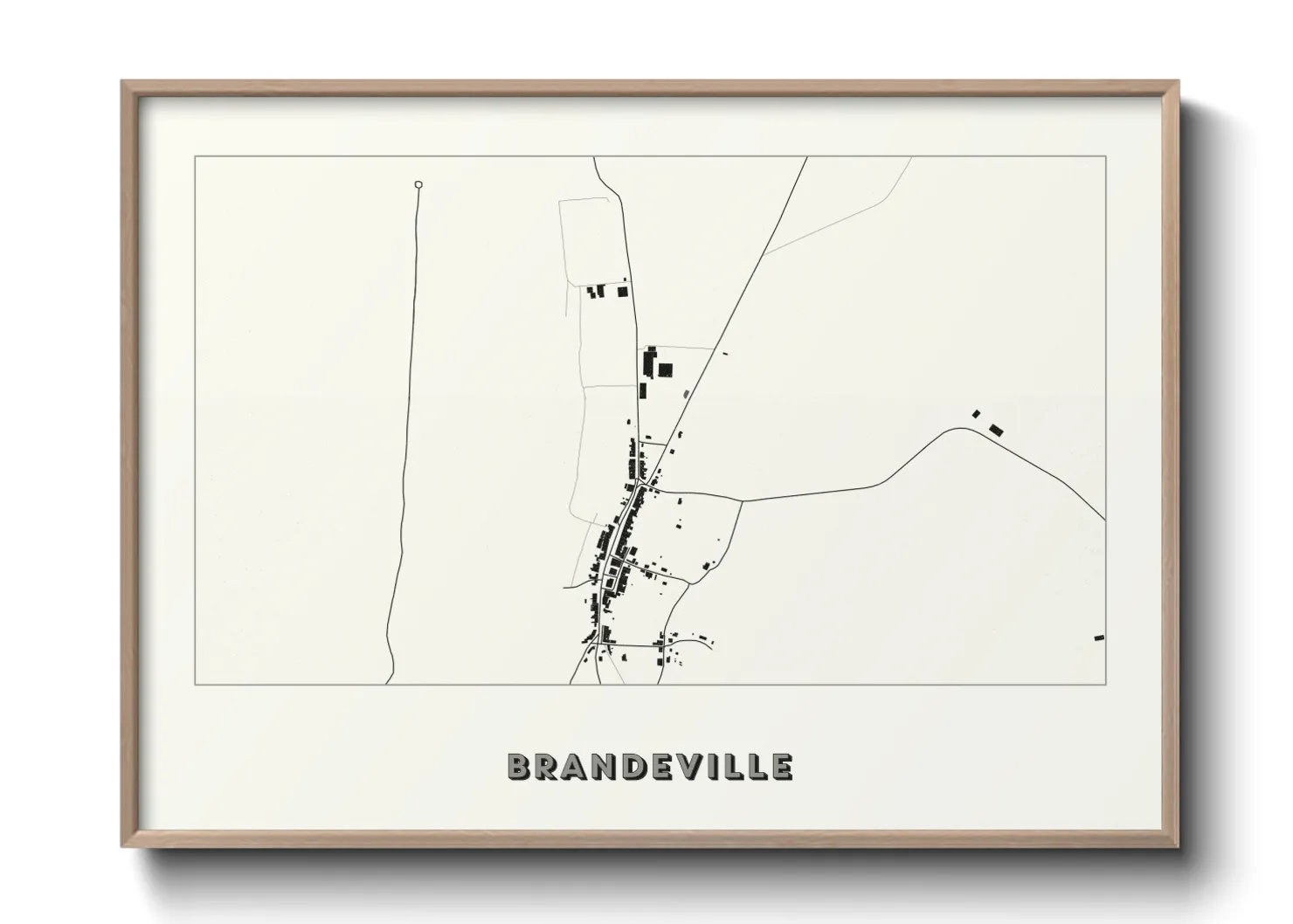 Une affiche de carte sur Brandeville