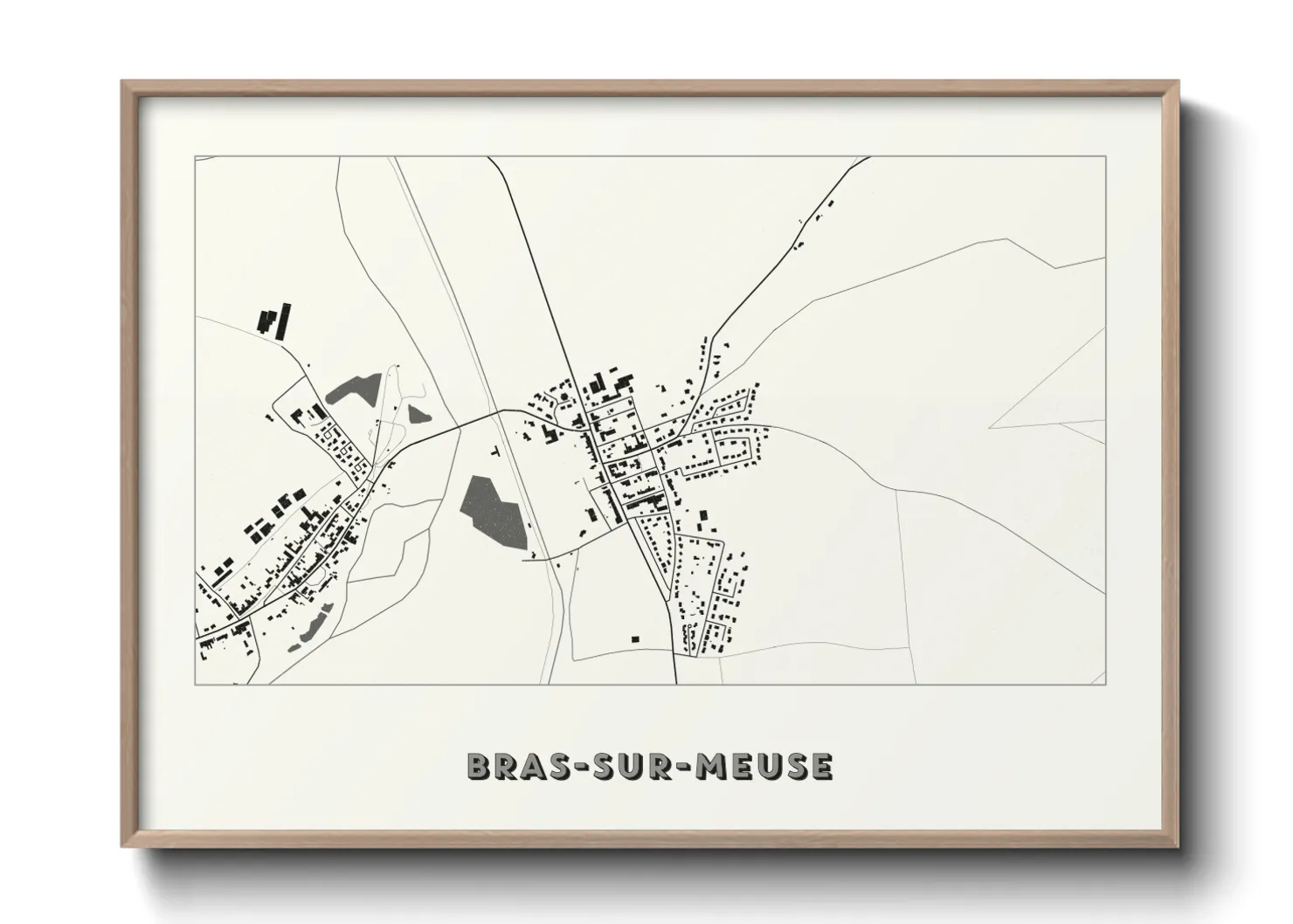 Une affiche de carte sur Bras-sur-Meuse