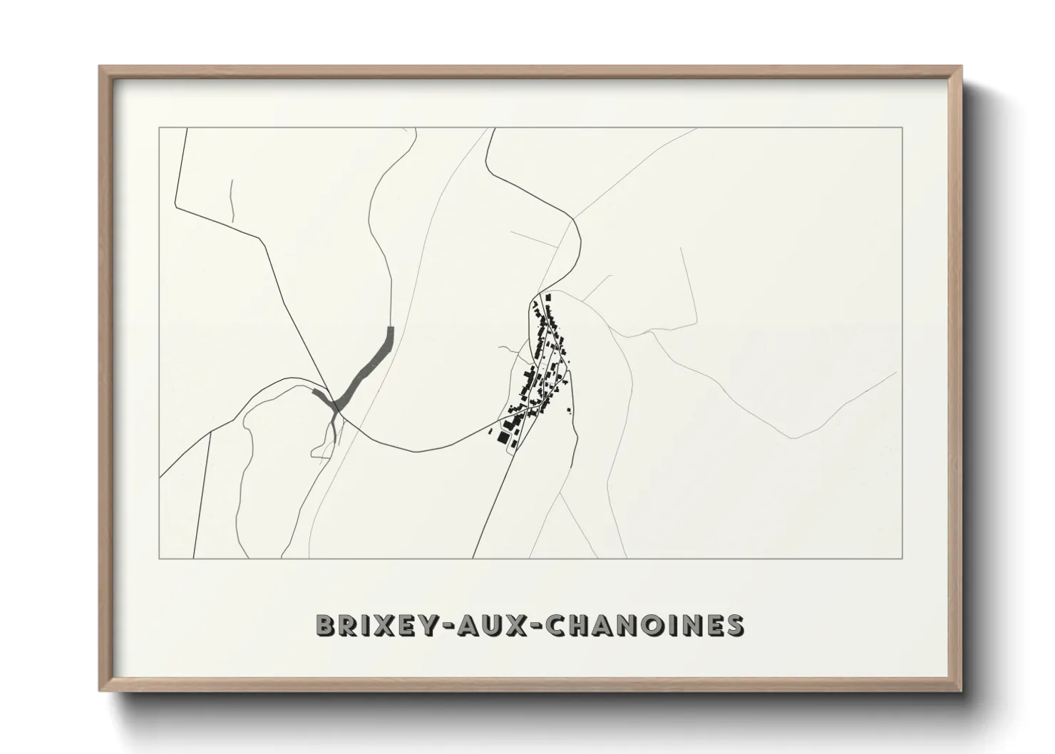 Une affiche de carte sur Brixey-aux-Chanoines