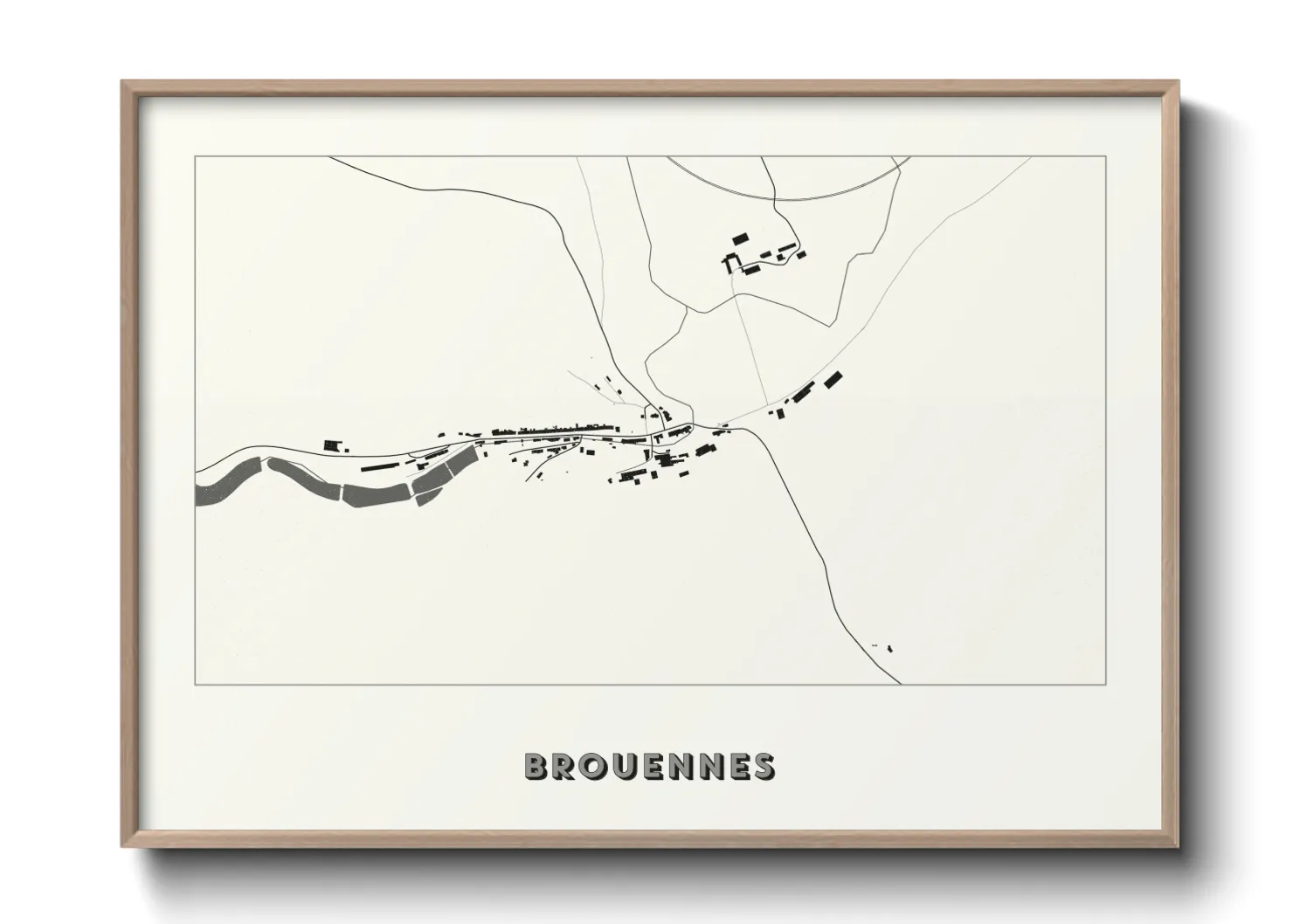 Une affiche de carte sur Brouennes