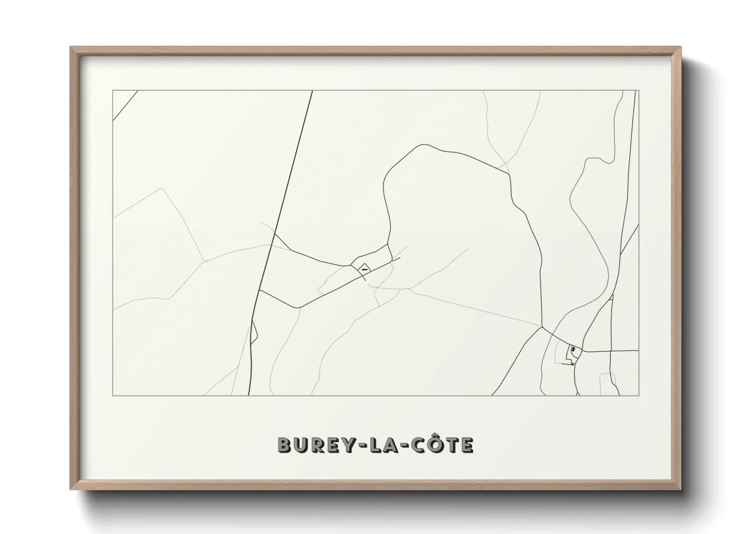 Une affiche de carte sur Burey-la-Côte