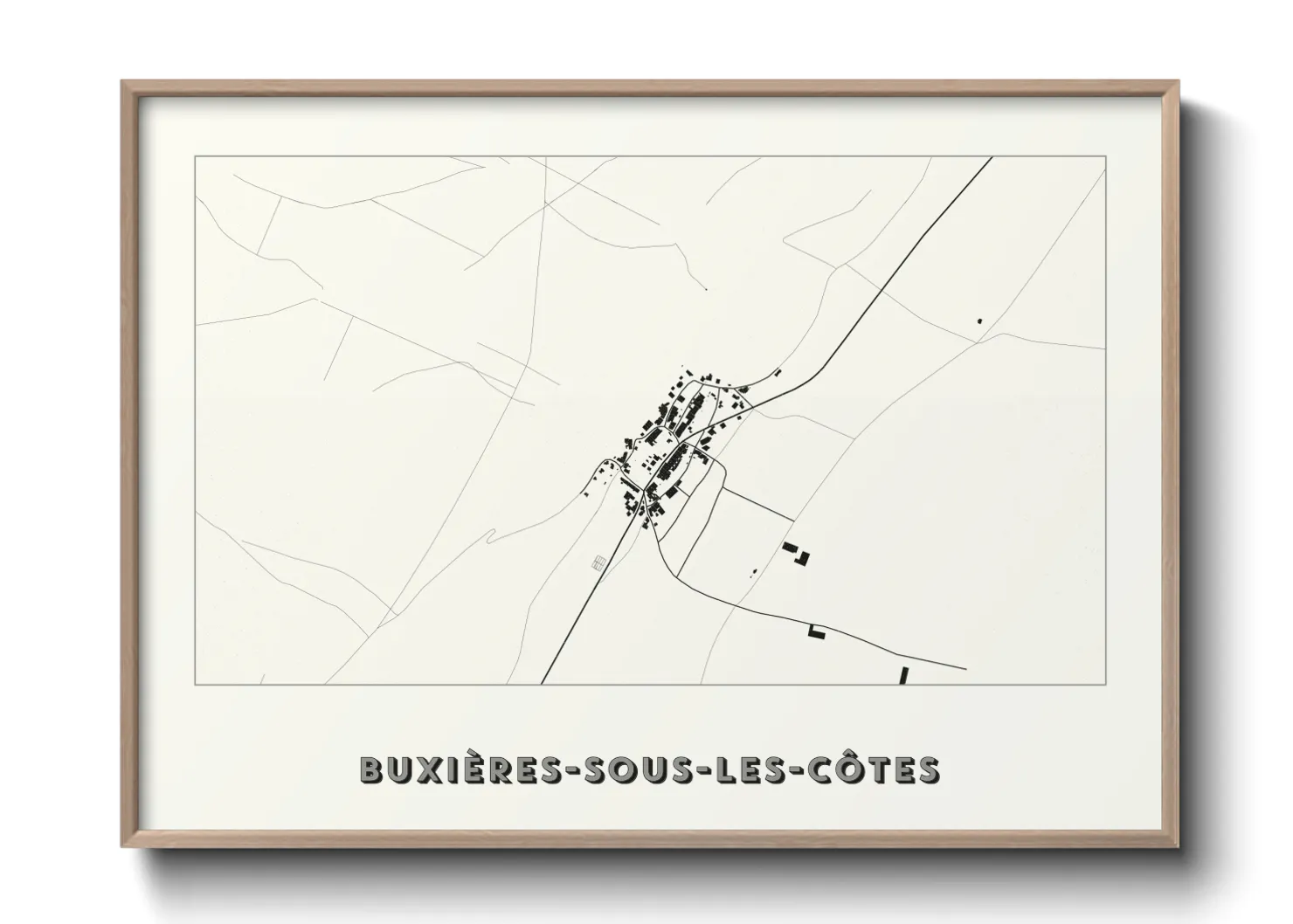 Une affiche de carte sur Buxières-sous-les-Côtes