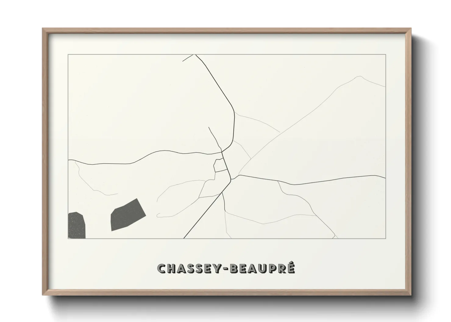 Une affiche de carte sur Chassey-Beaupré