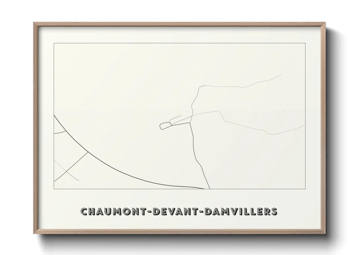 Une affiche de carte sur Chaumont-devant-Damvillers