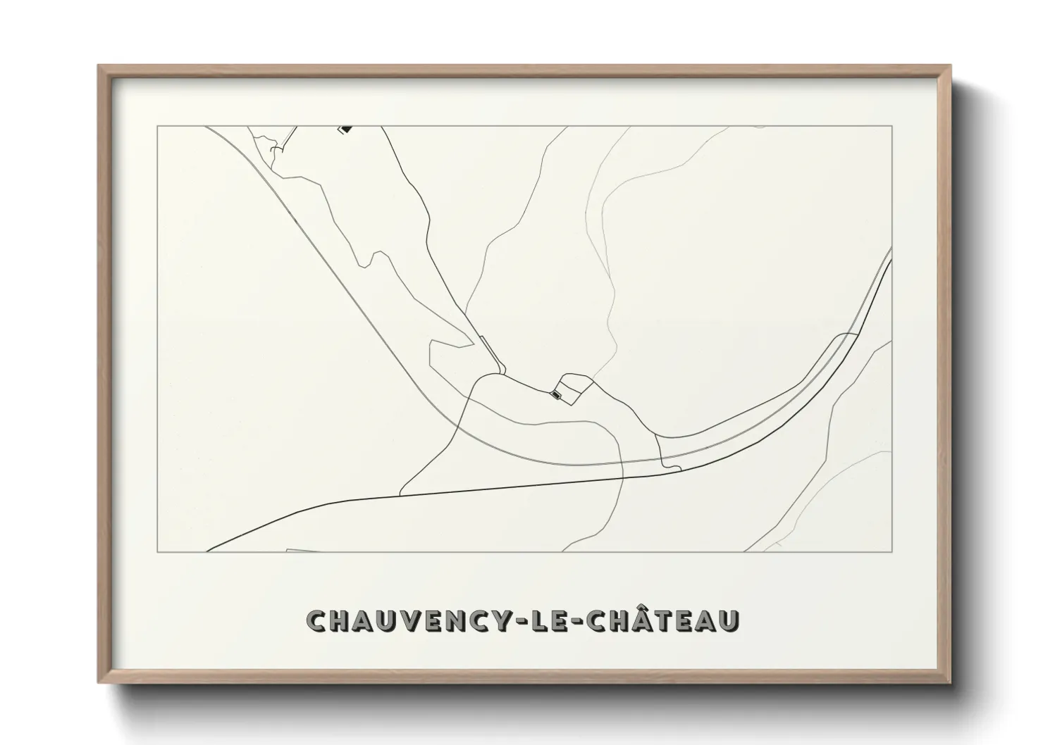 Une affiche de carte sur Chauvency-le-Château