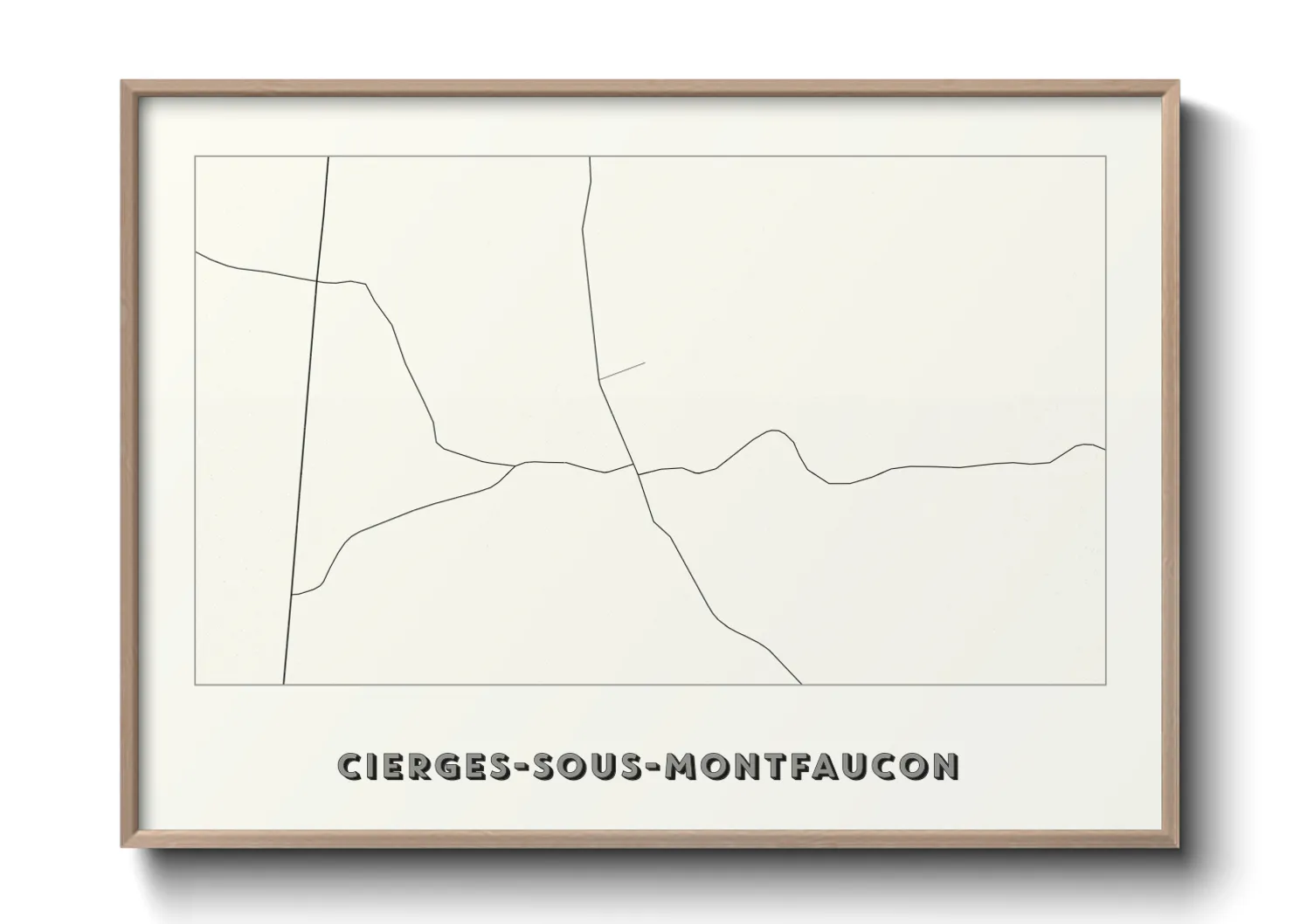 Une affiche de carte sur Cierges-sous-Montfaucon
