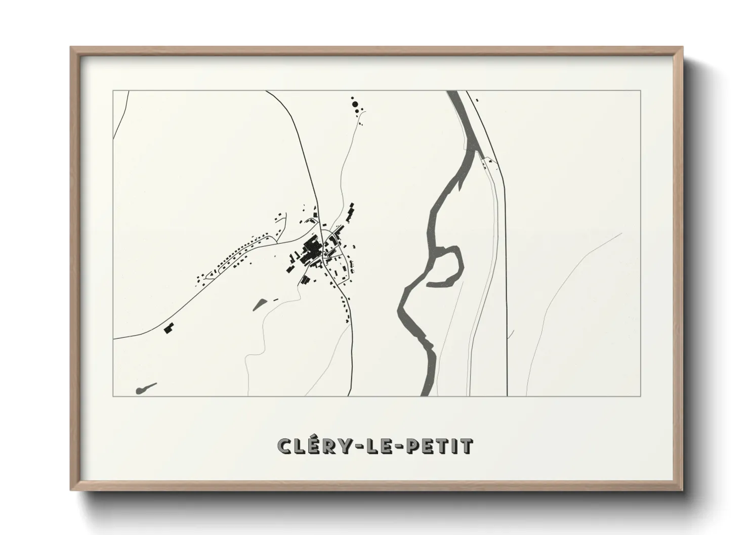 Une affiche de carte sur Cléry-le-Petit
