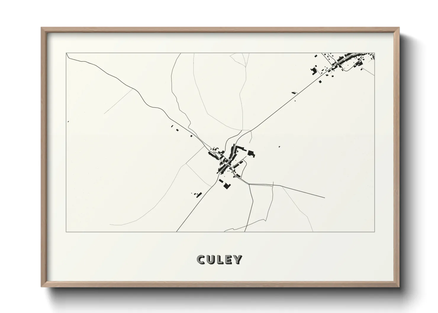 Une affiche de carte sur Culey