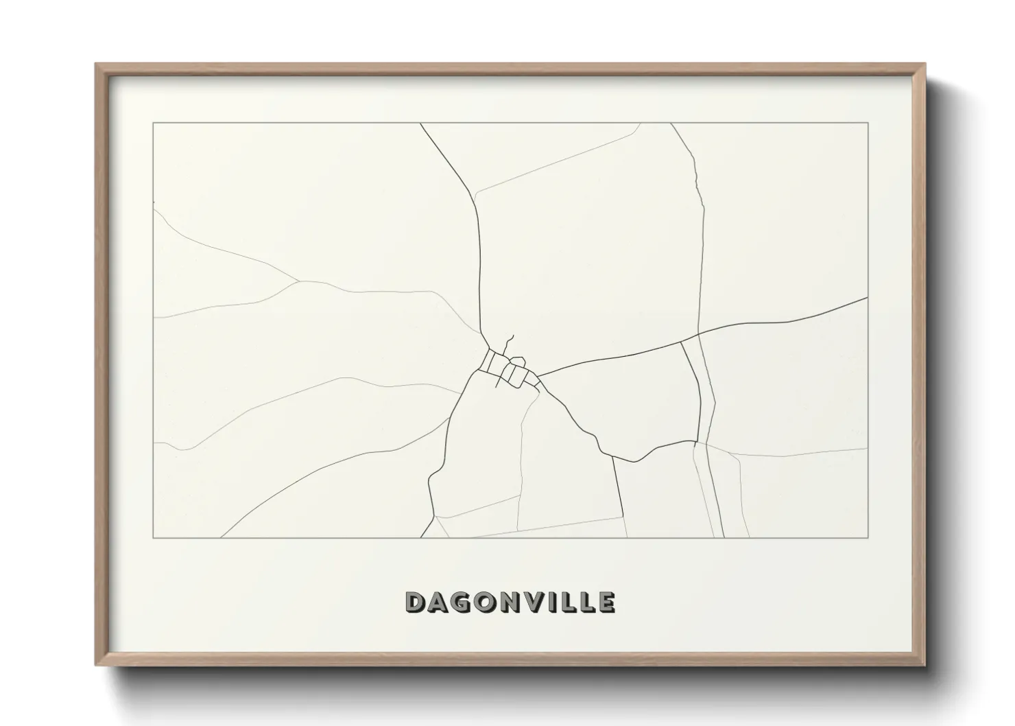 Une affiche de carte sur Dagonville