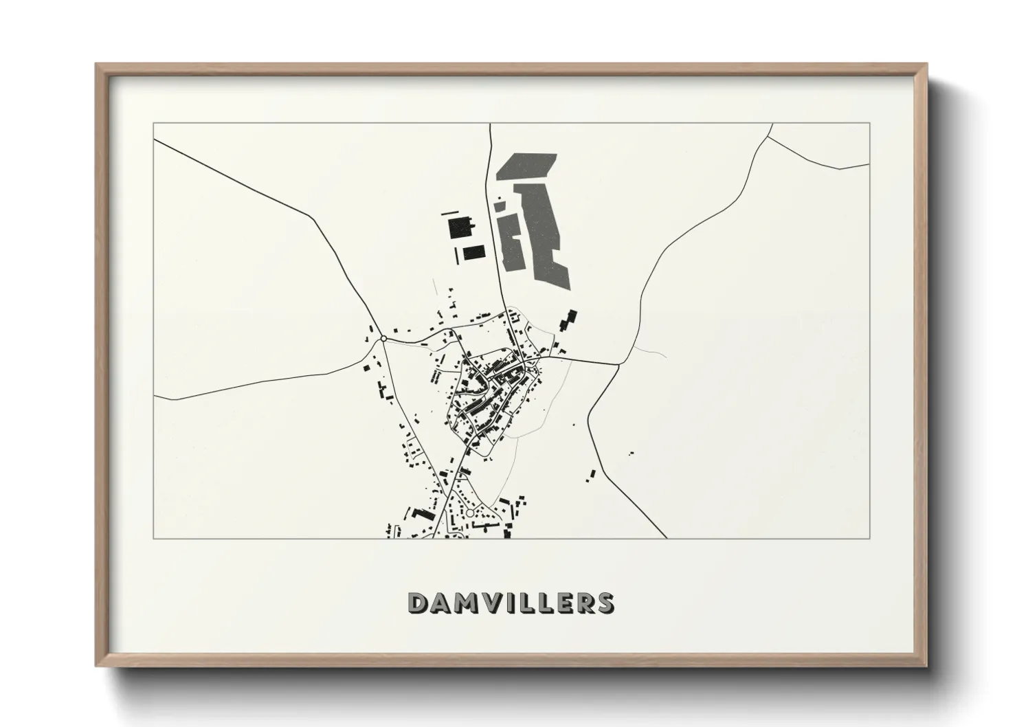 Une affiche de carte sur Damvillers