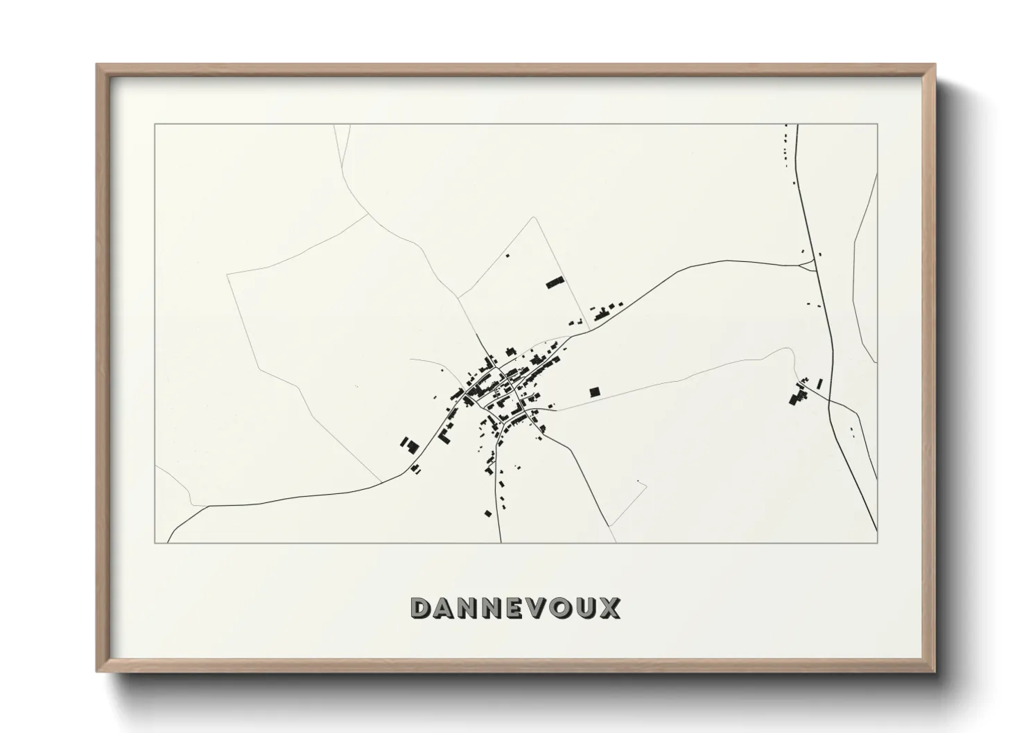 Une affiche de carte sur Dannevoux