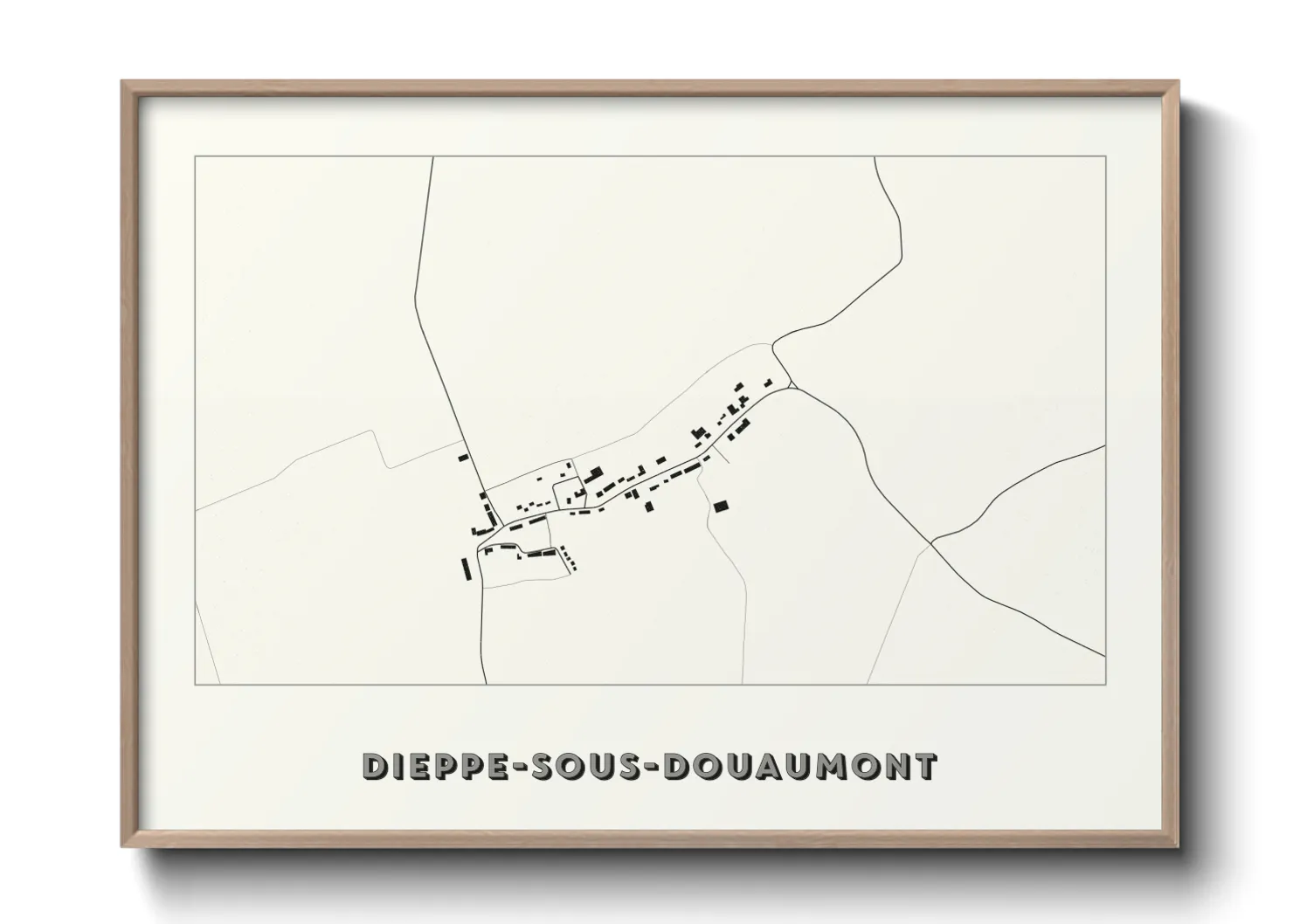 Une affiche de carte sur Dieppe-sous-Douaumont