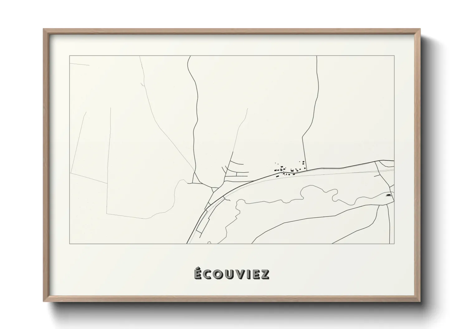 Une affiche de carte sur Écouviez