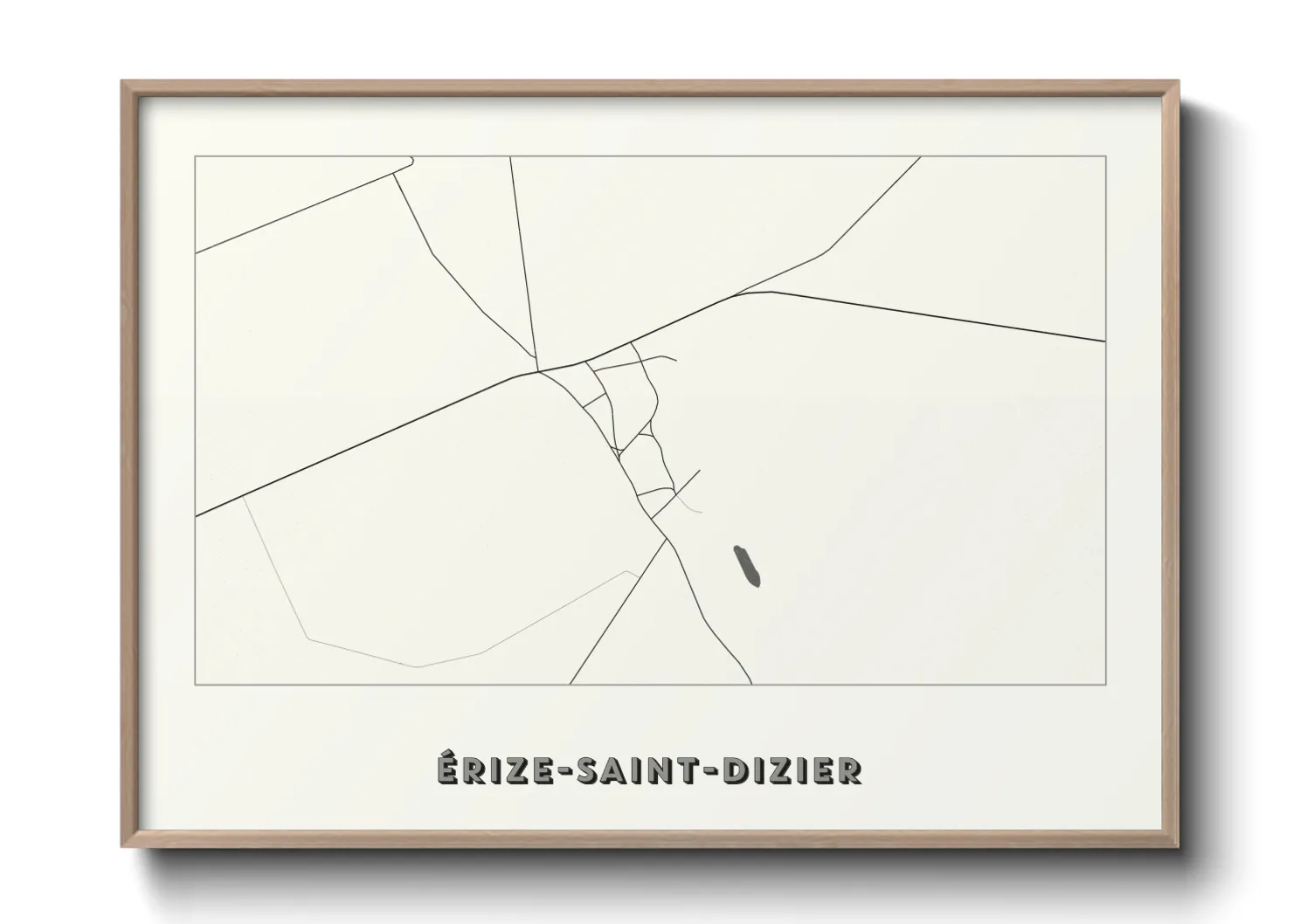 Une affiche de carte sur Érize-Saint-Dizier