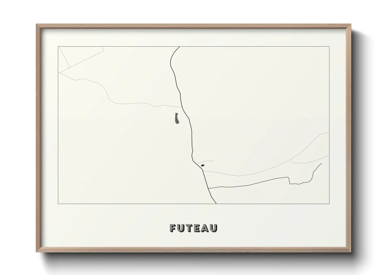Une affiche de carte sur Futeau