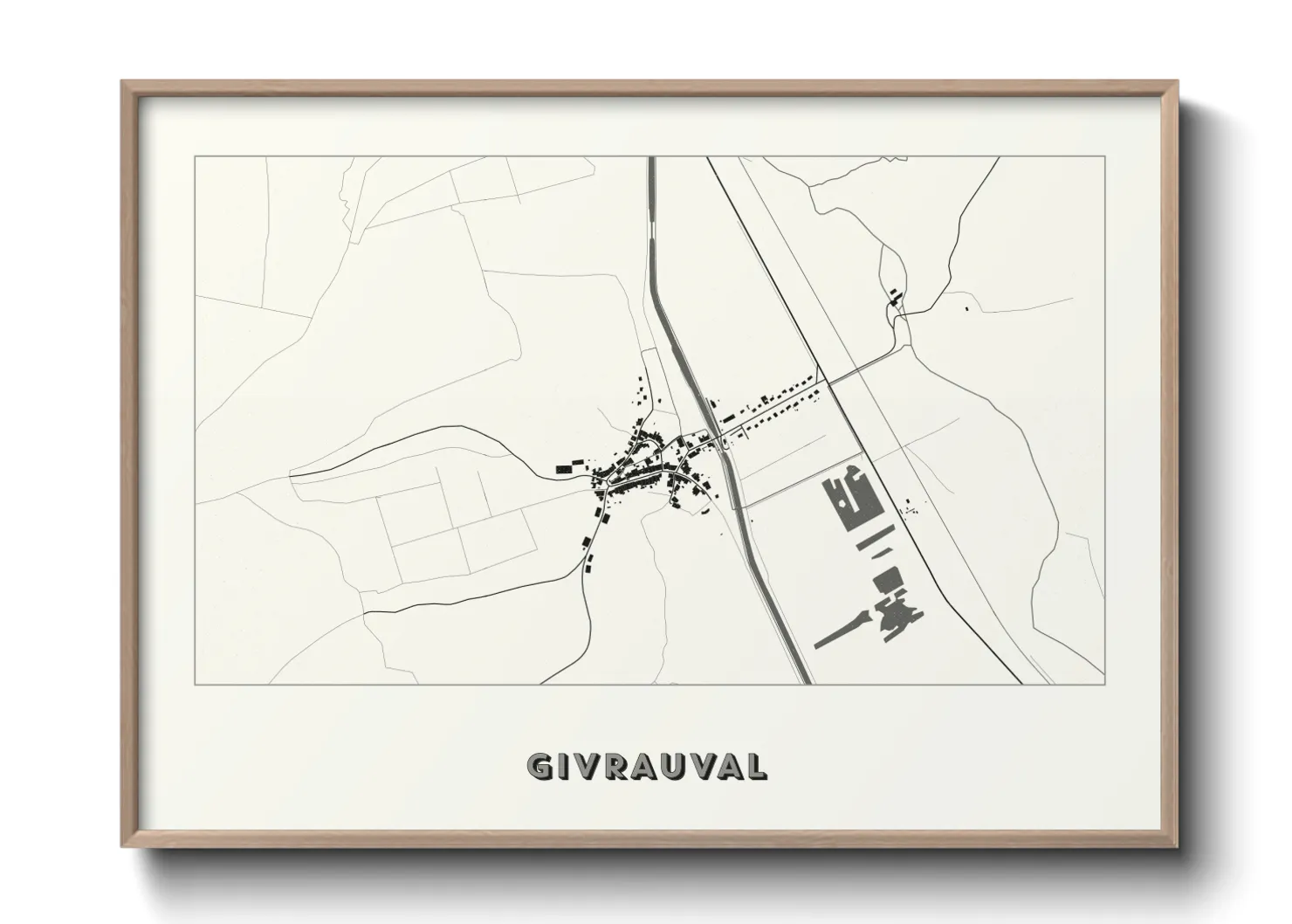 Une affiche de carte sur Givrauval