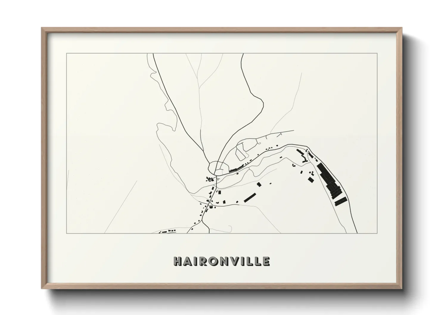 Une affiche de carte sur Haironville